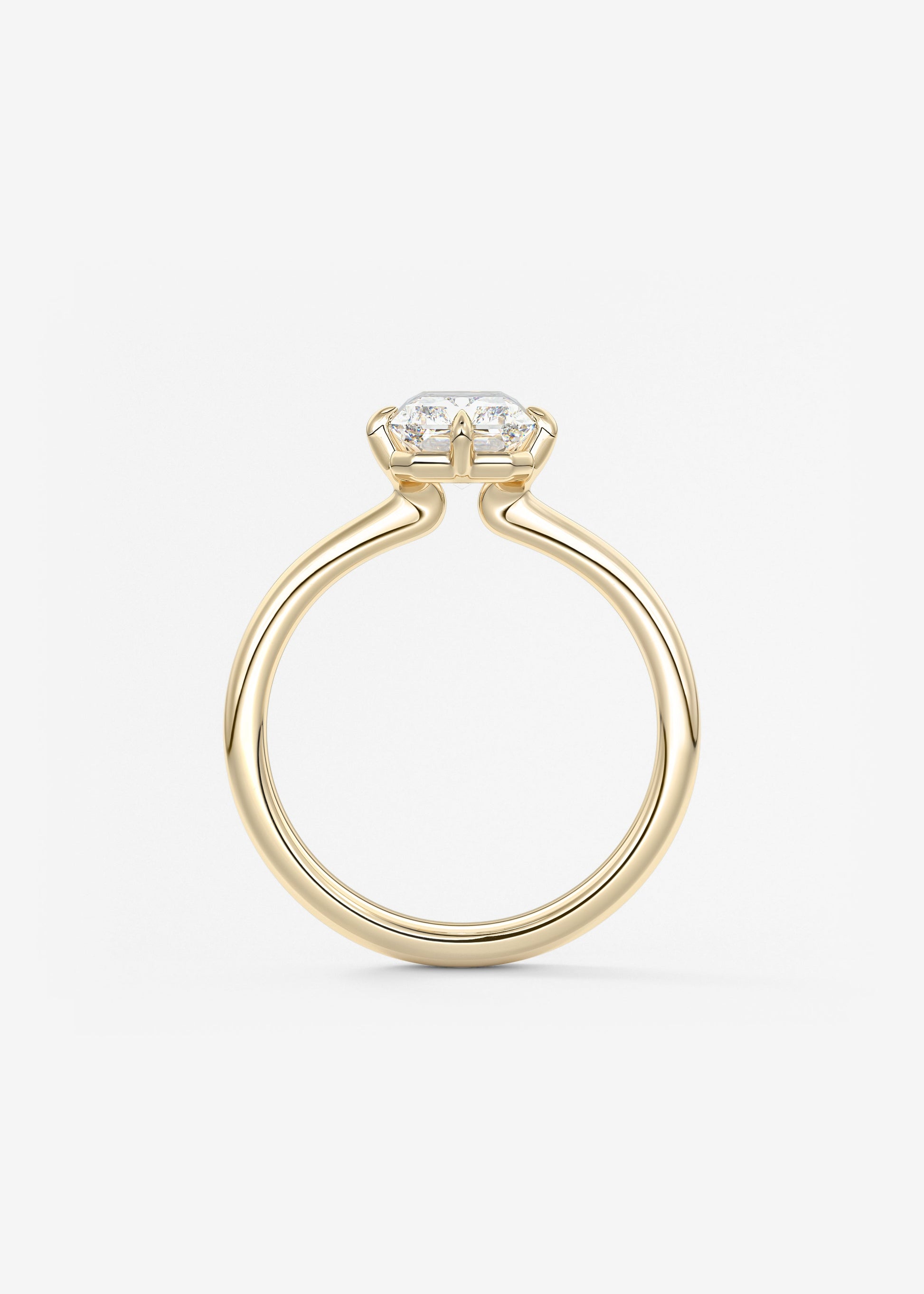 Oval Solitaire With Raised Basket Gallery Lab Grown Diamond Engagement Ring