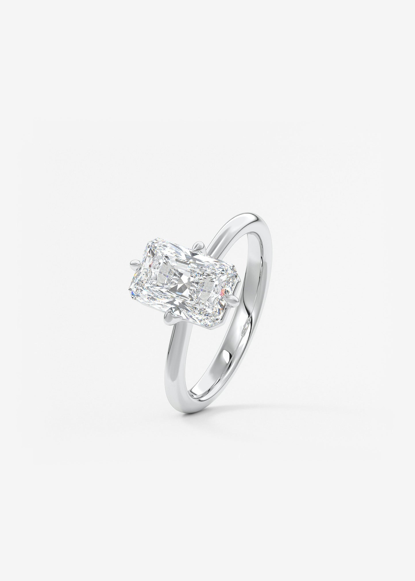Oval Solitaire With Raised Basket Gallery Lab Grown Diamond Engagement Ring