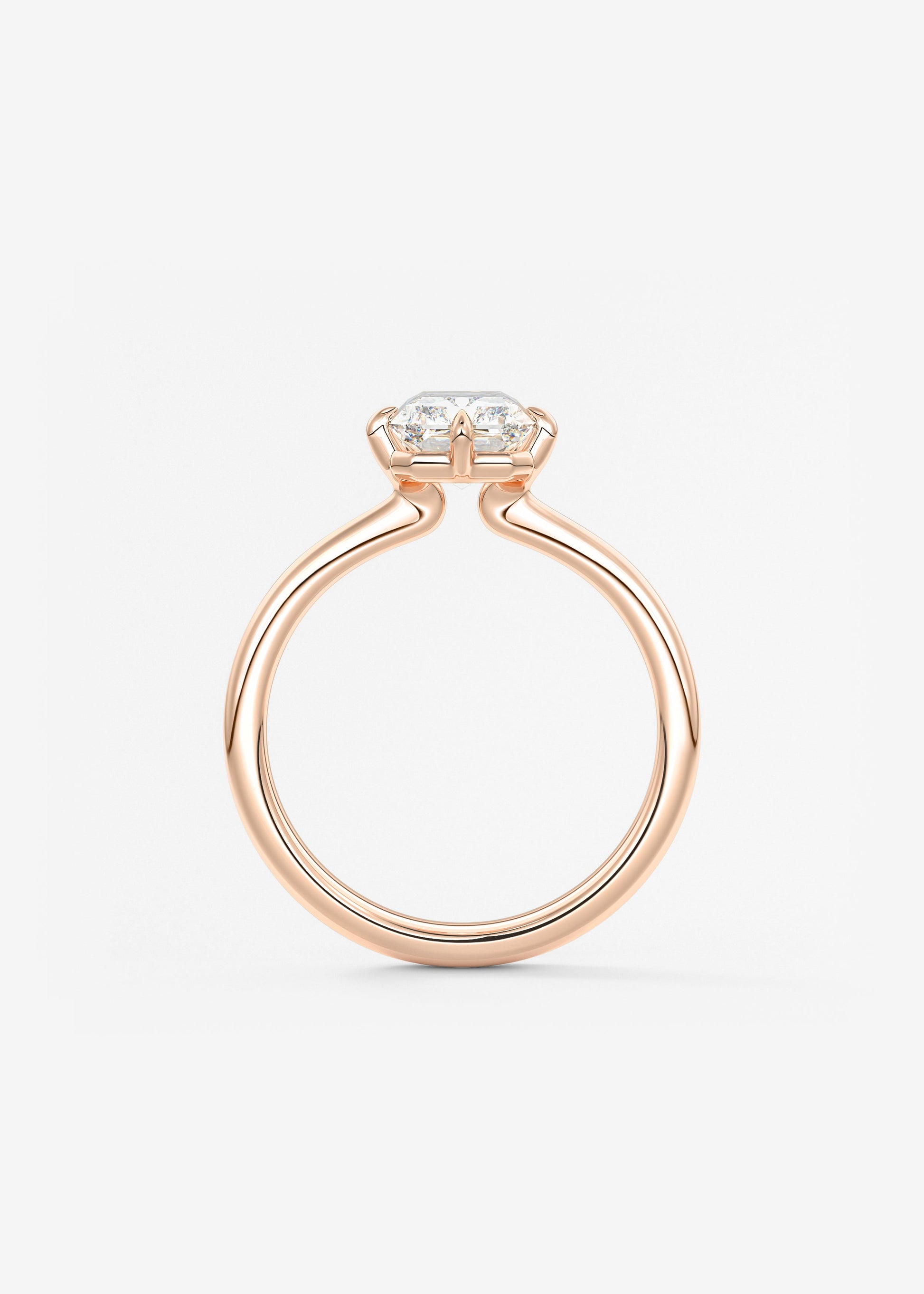 Oval Solitaire With Raised Basket Gallery Lab Grown Diamond Engagement Ring