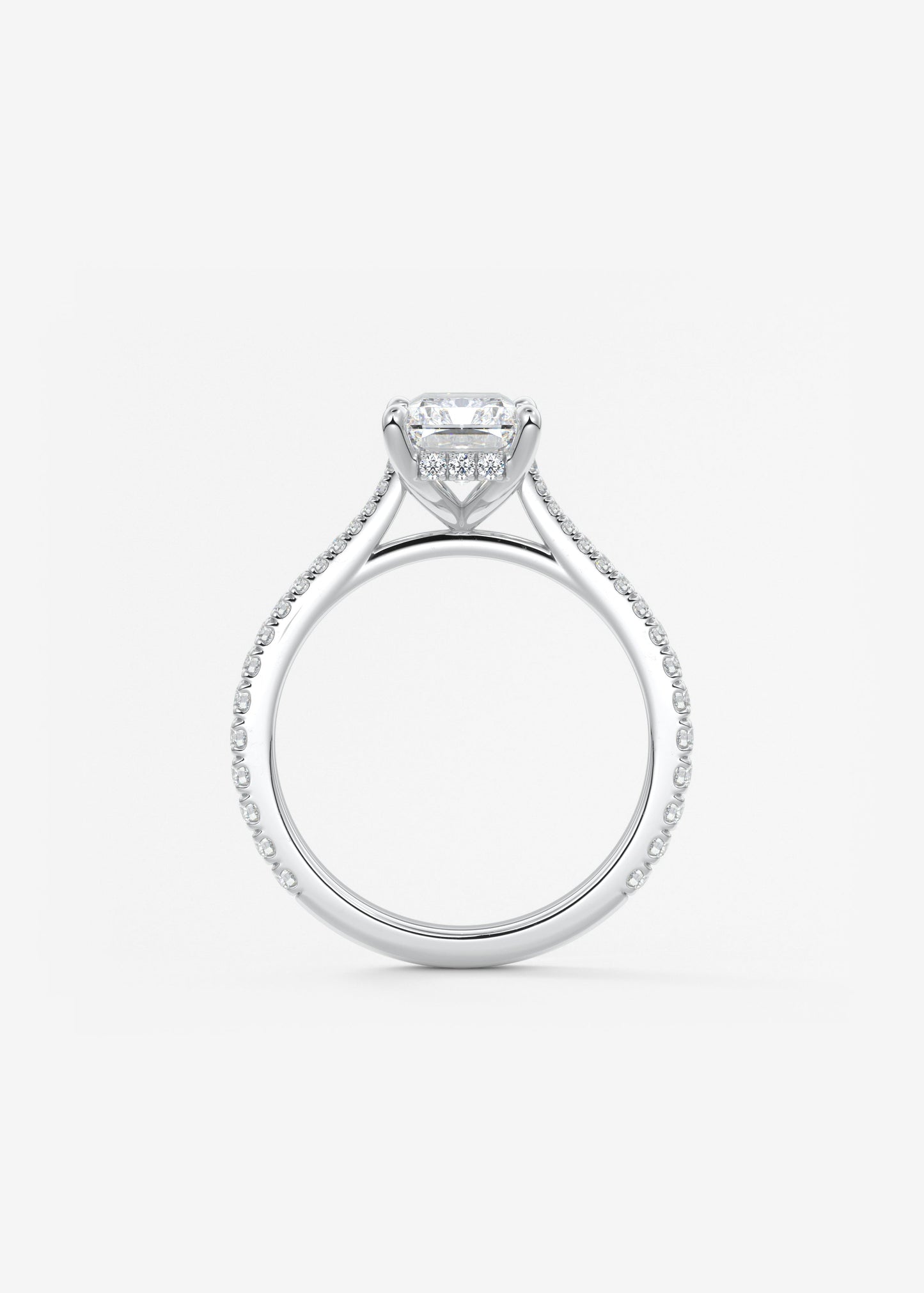 Oval Solitaire With Raised Basket Gallery Lab Grown Diamond Engagement Ring