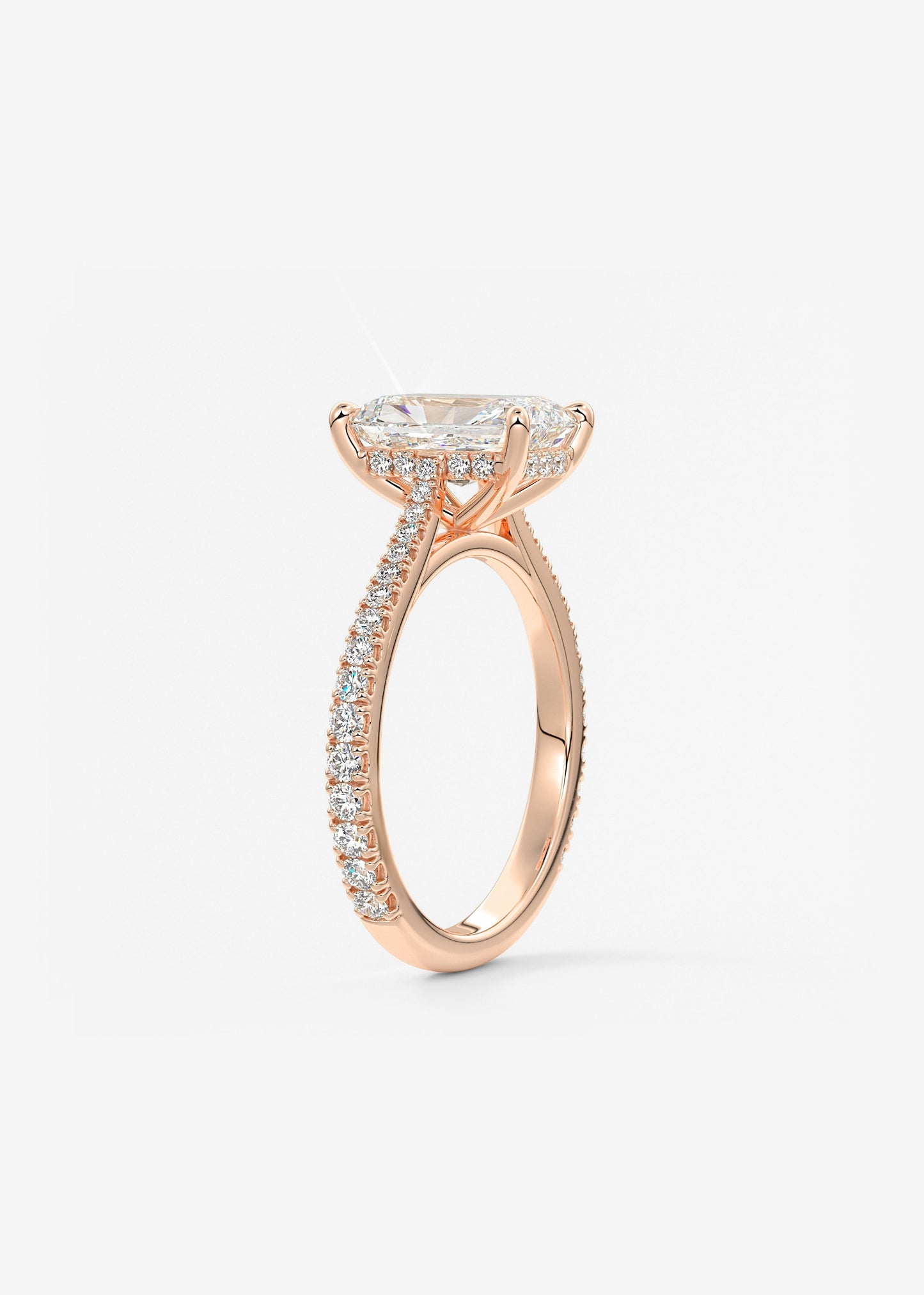 Oval Solitaire With Raised Basket Gallery Lab Grown Diamond Engagement Ring