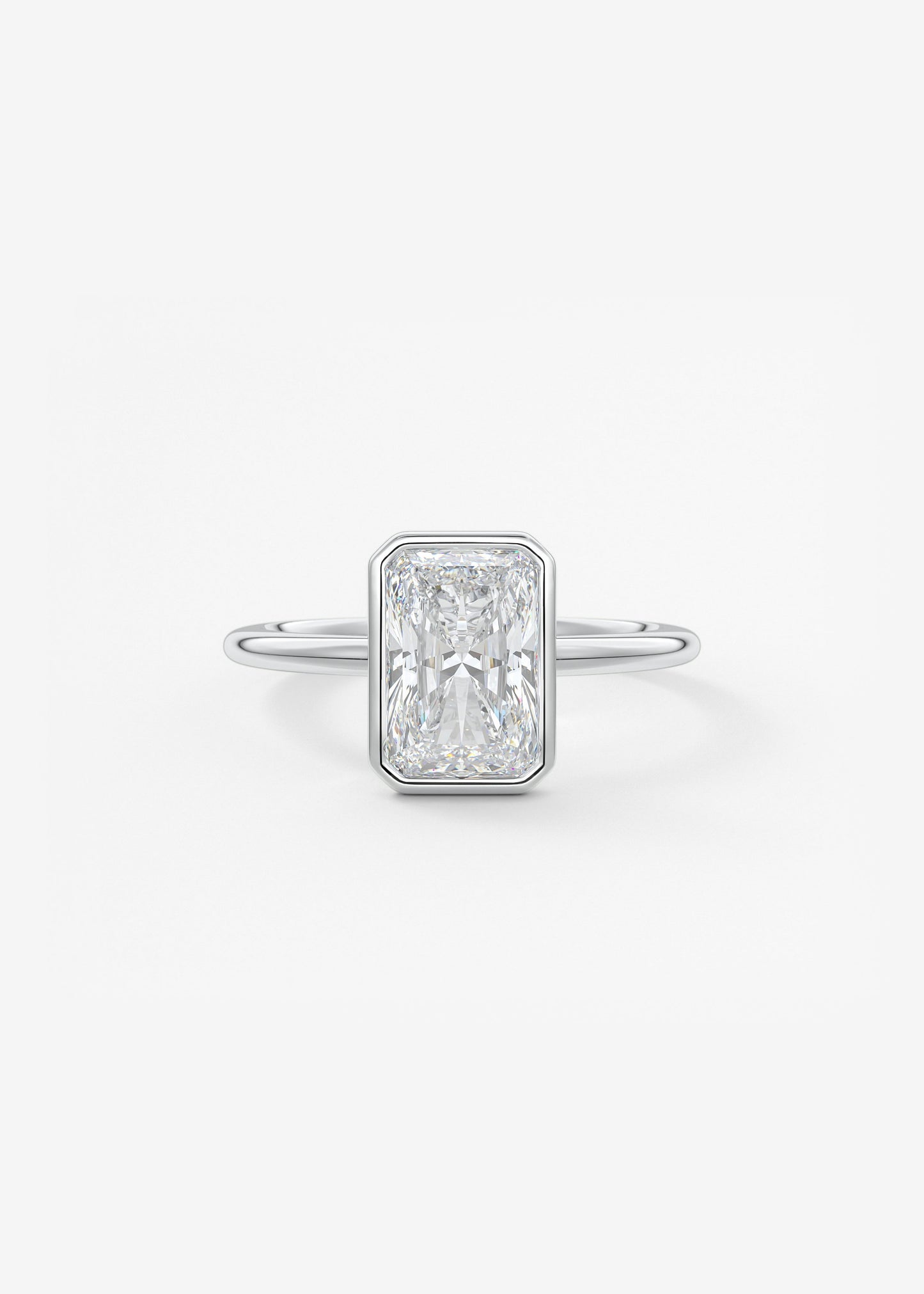 Oval Solitaire With Raised Basket Gallery Lab Grown Diamond Engagement Ring