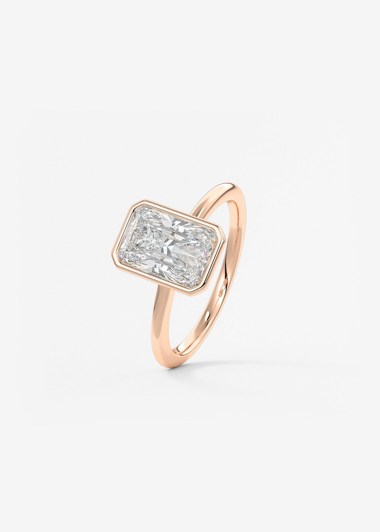 Oval Solitaire With Raised Basket Gallery Lab Grown Diamond Engagement Ring