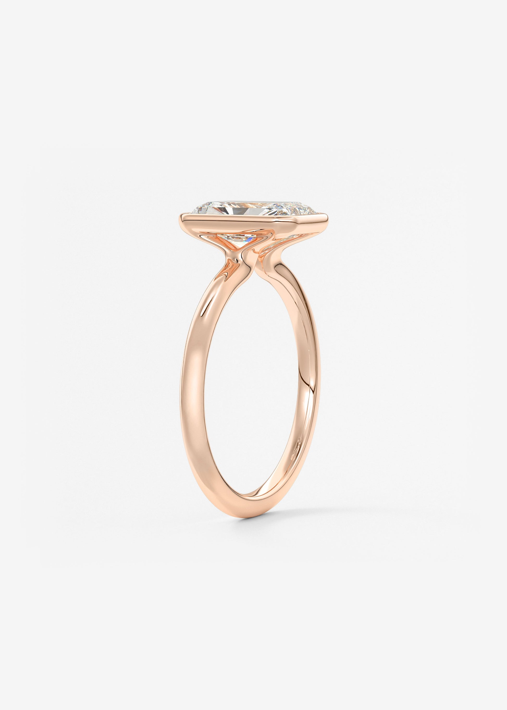 Oval Solitaire With Raised Basket Gallery Lab Grown Diamond Engagement Ring