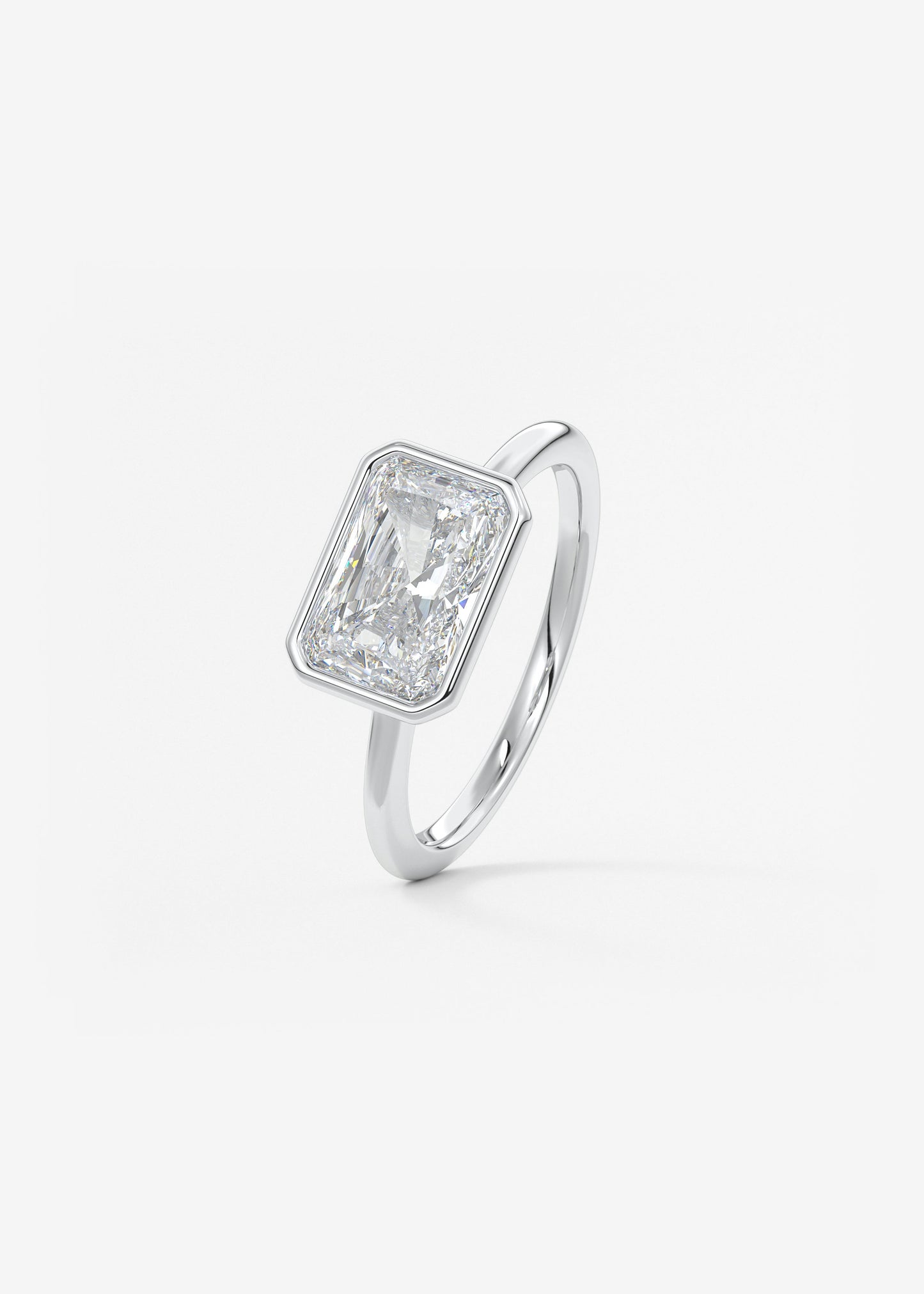 Oval Solitaire With Raised Basket Gallery Lab Grown Diamond Engagement Ring