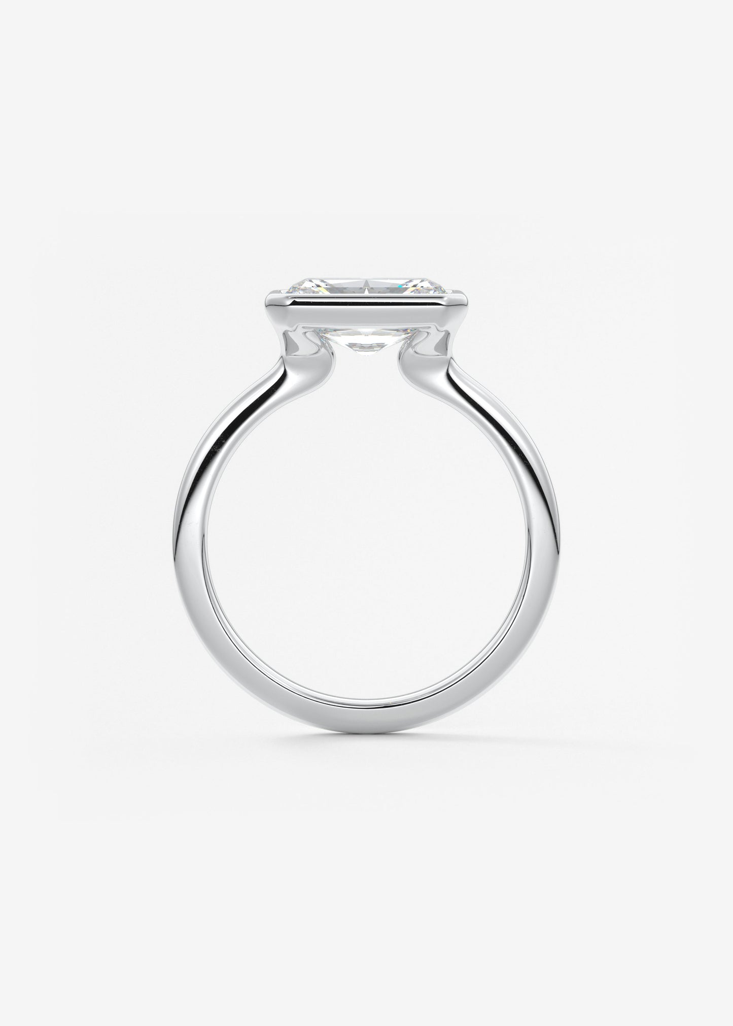 Oval Solitaire With Raised Basket Gallery Lab Grown Diamond Engagement Ring