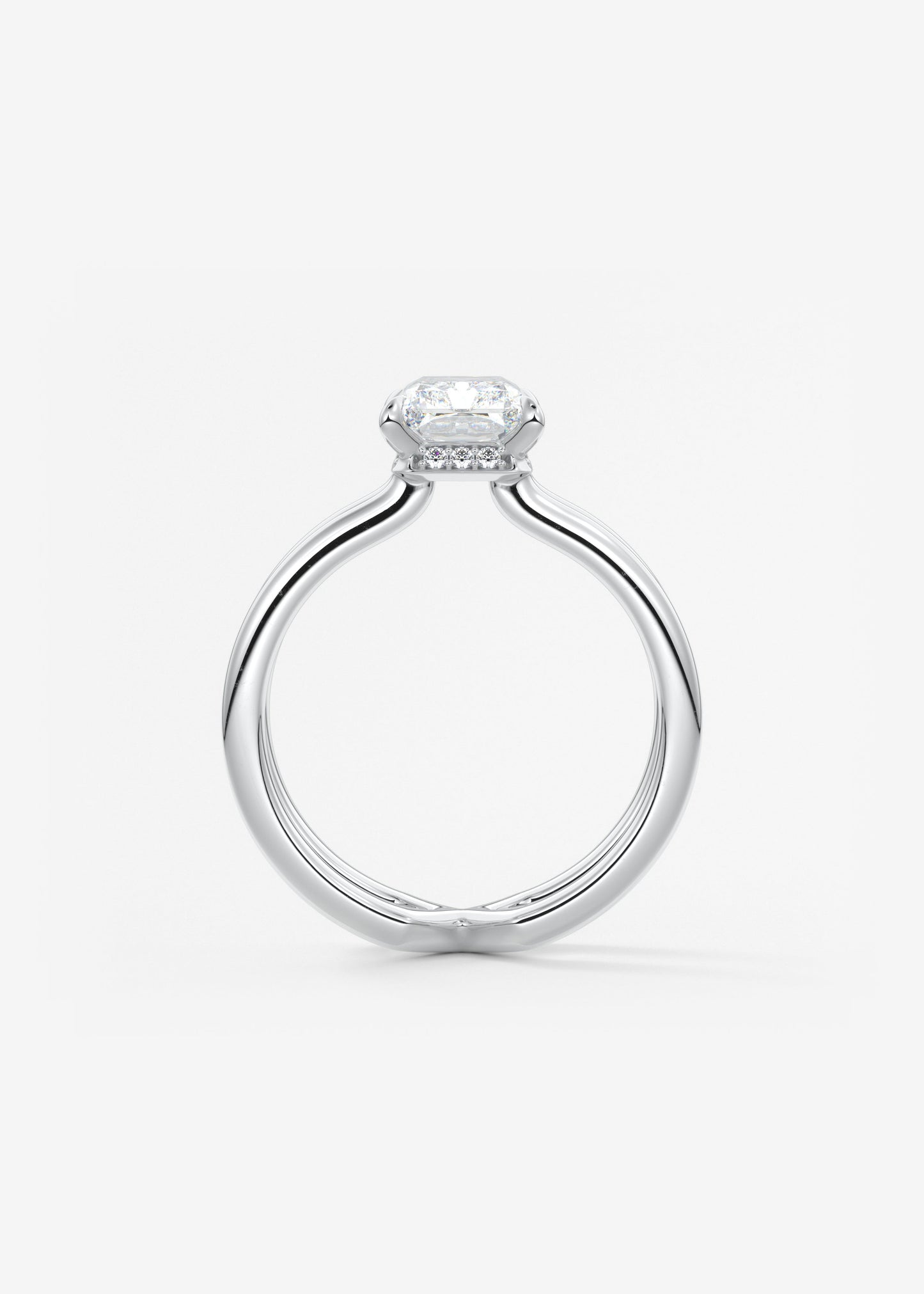 Oval Solitaire With Raised Basket Gallery Lab Grown Diamond Engagement Ring