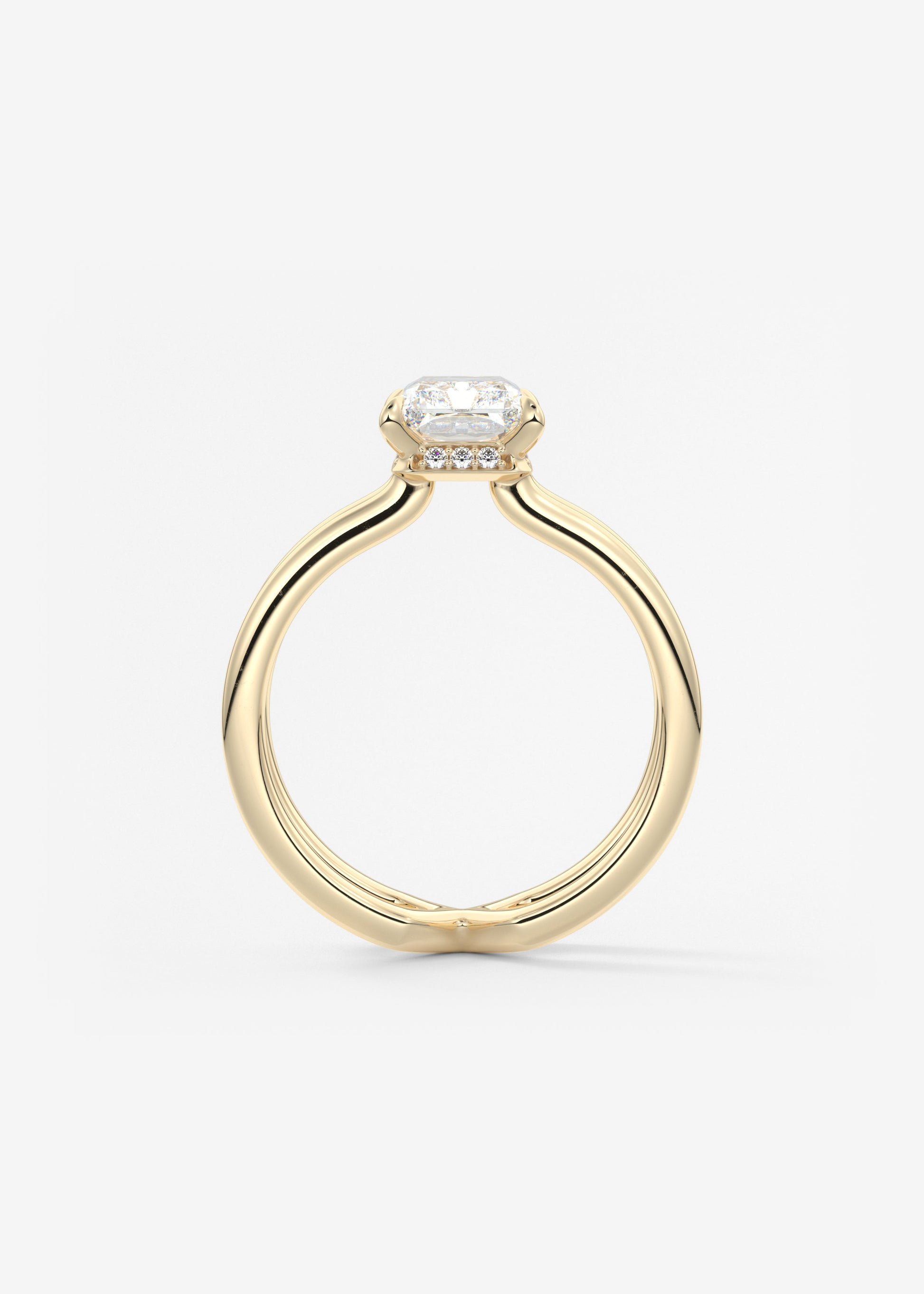 Oval Solitaire With Raised Basket Gallery Lab Grown Diamond Engagement Ring