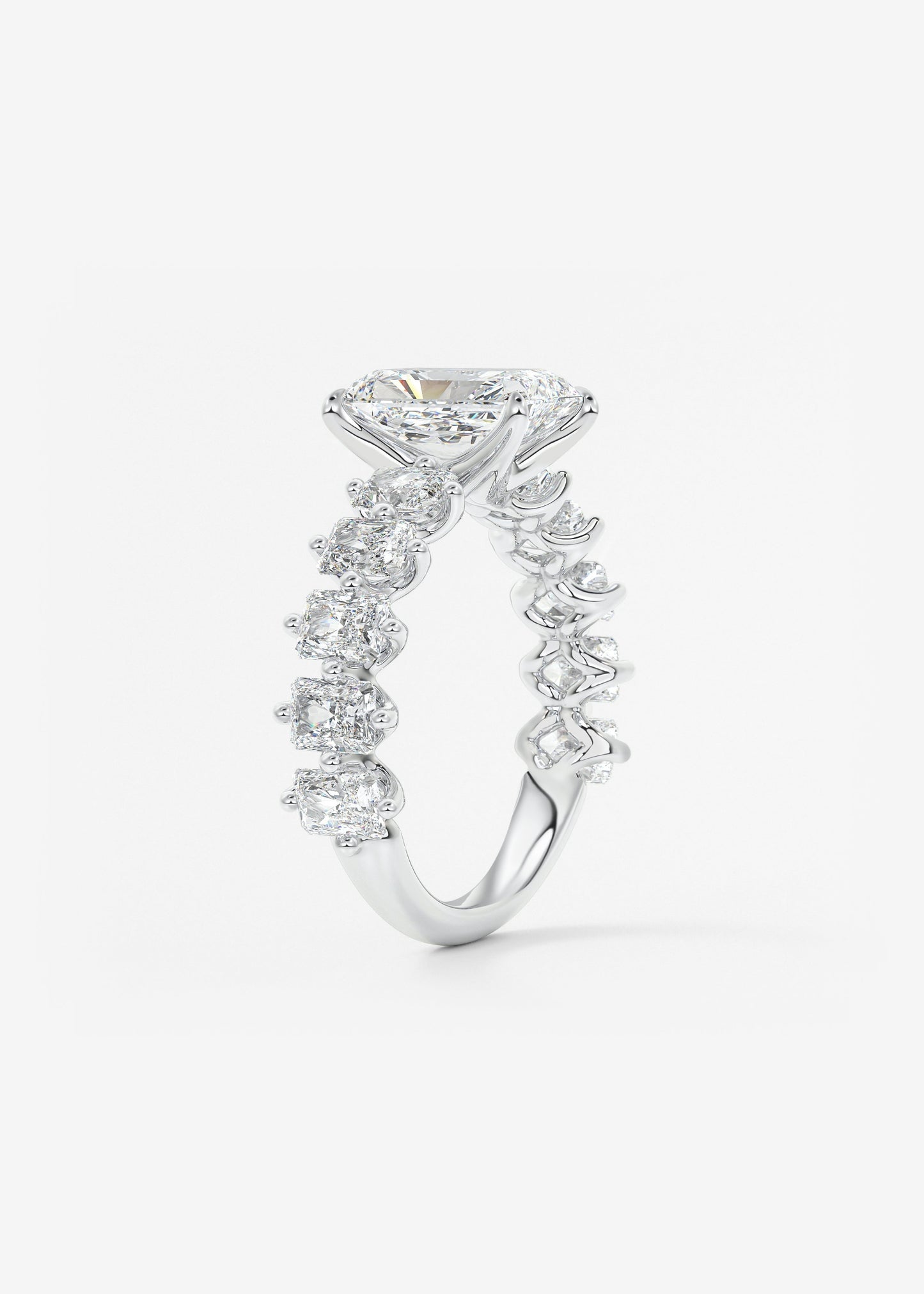 Oval Solitaire With Raised Basket Gallery Lab Grown Diamond Engagement Ring
