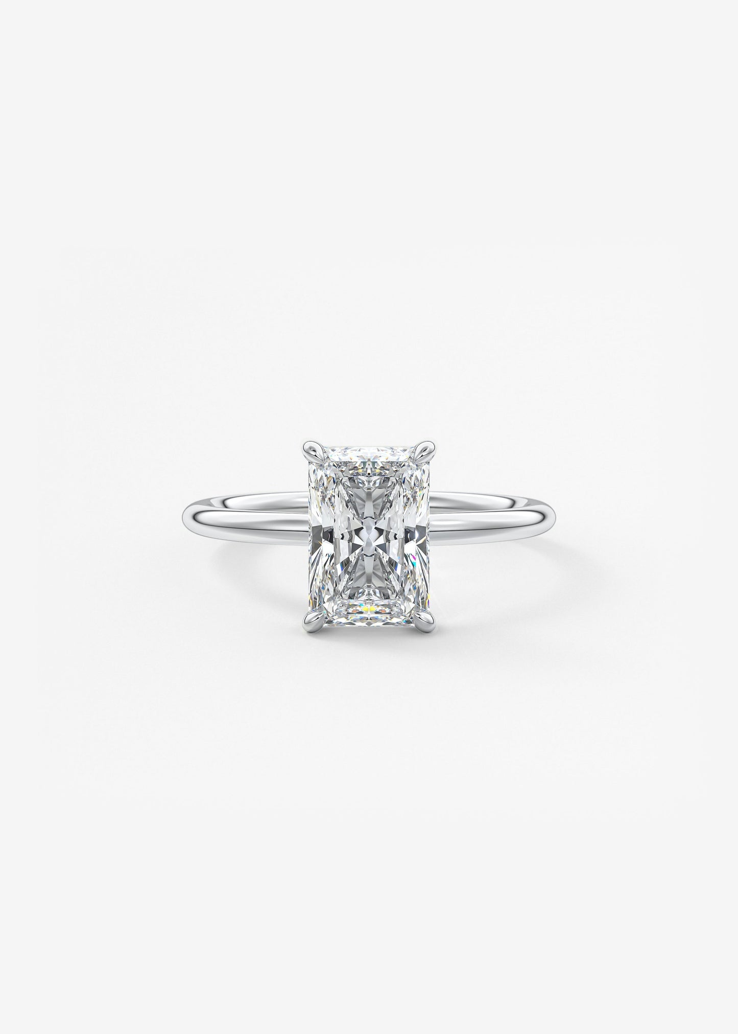 Oval Solitaire With Raised Basket Gallery Lab Grown Diamond Engagement Ring
