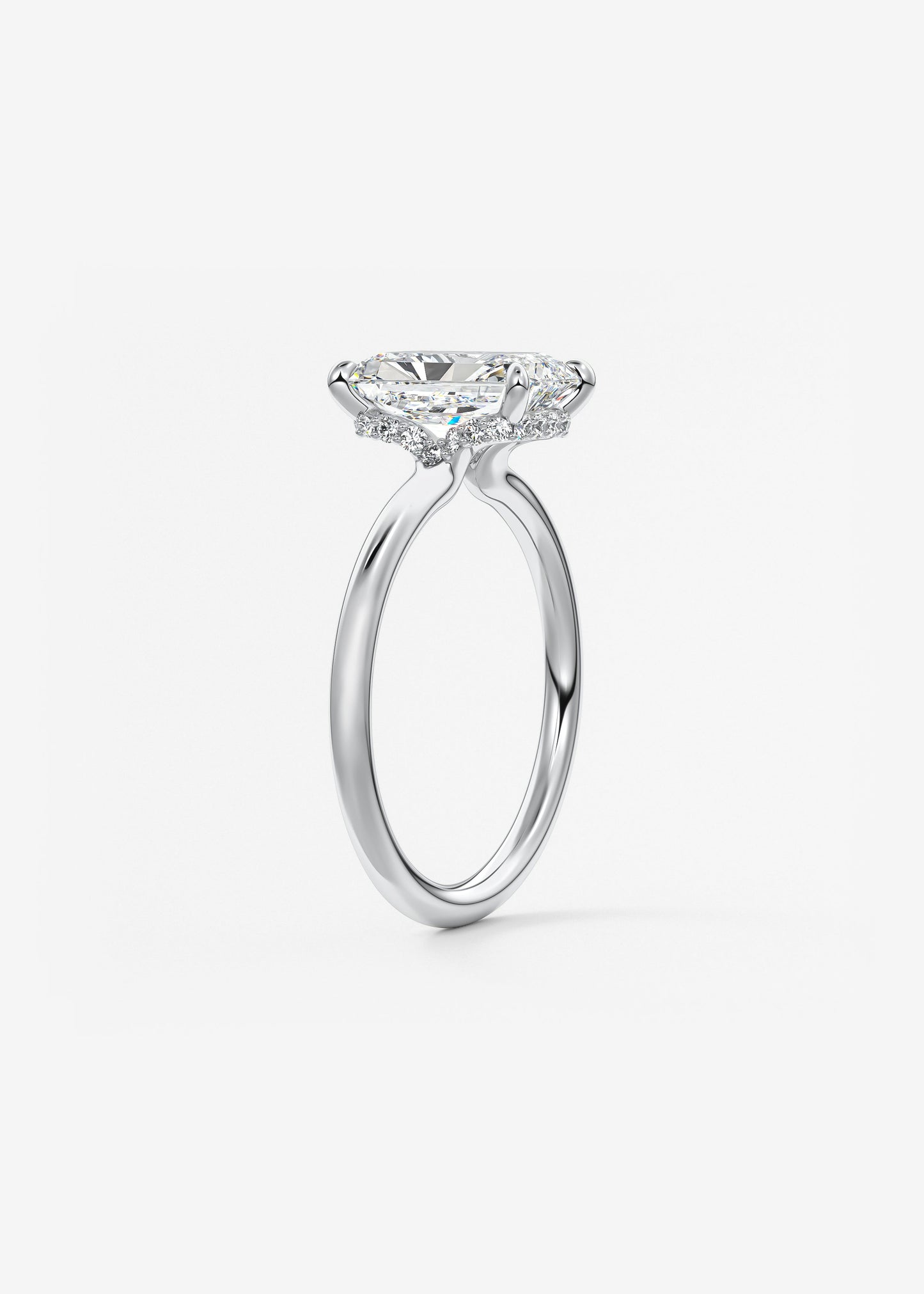 Oval Solitaire With Raised Basket Gallery Lab Grown Diamond Engagement Ring