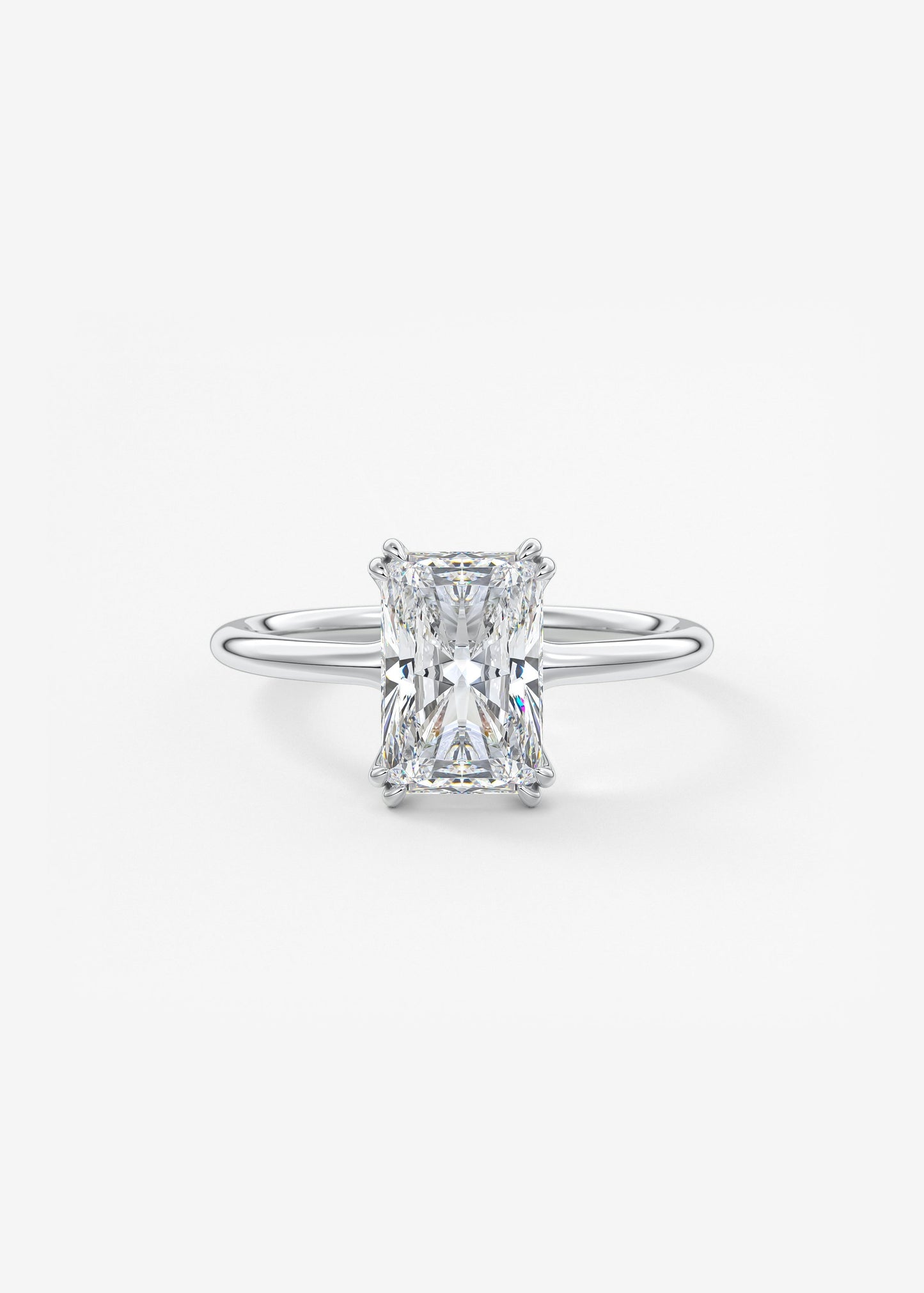 Oval Solitaire With Raised Basket Gallery Lab Grown Diamond Engagement Ring