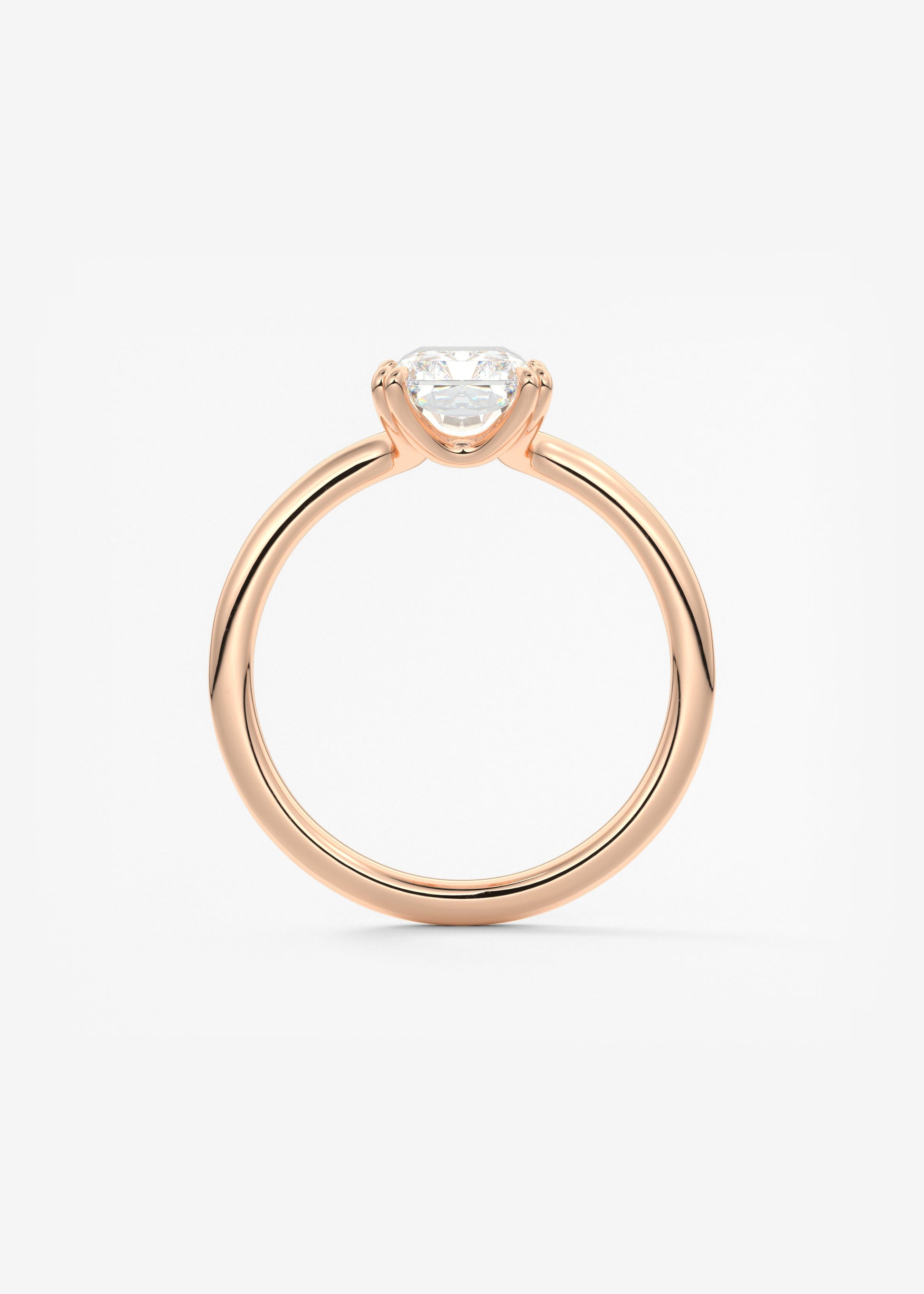 Oval Solitaire With Raised Basket Gallery Lab Grown Diamond Engagement Ring