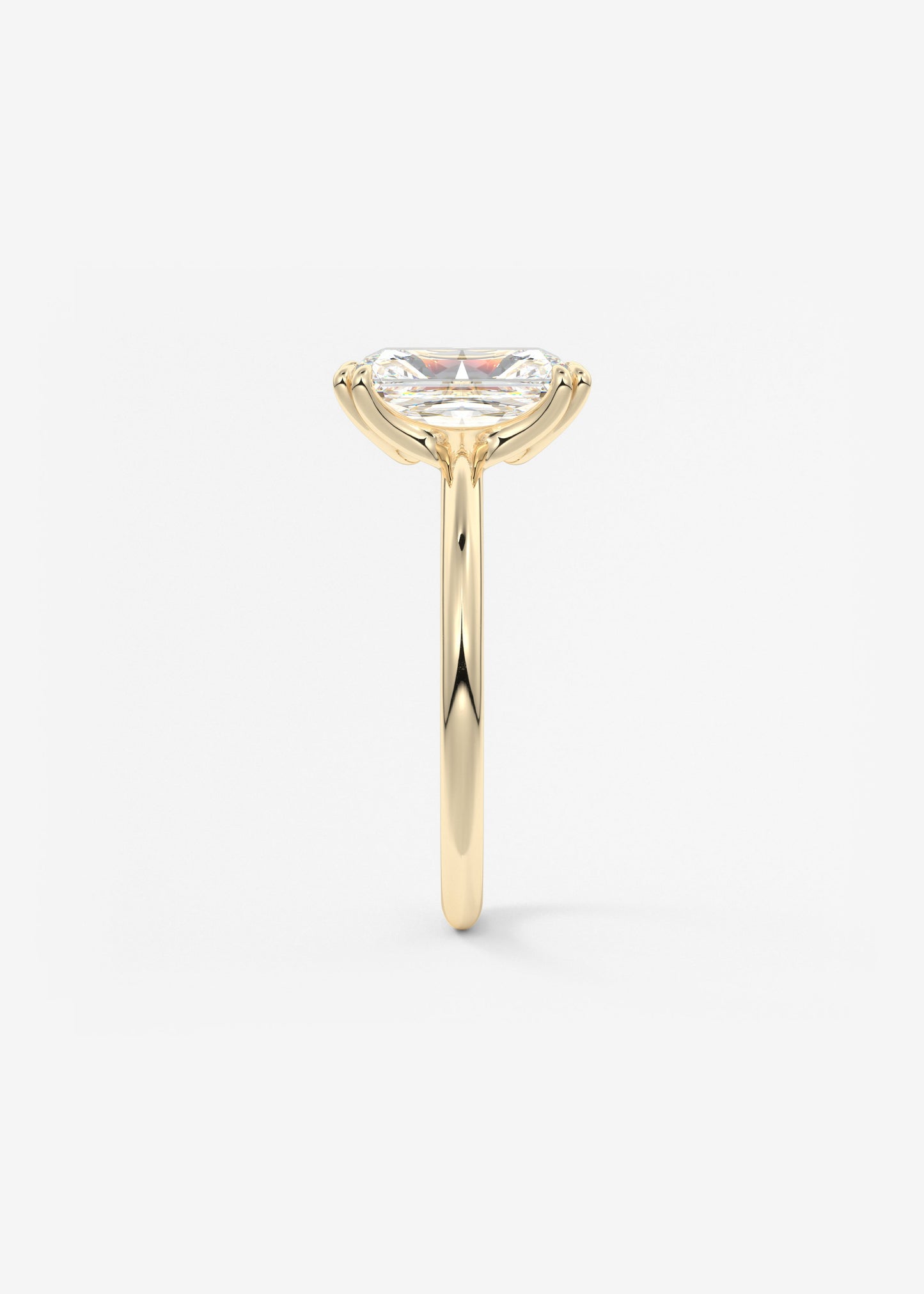 Oval Solitaire With Raised Basket Gallery Lab Grown Diamond Engagement Ring