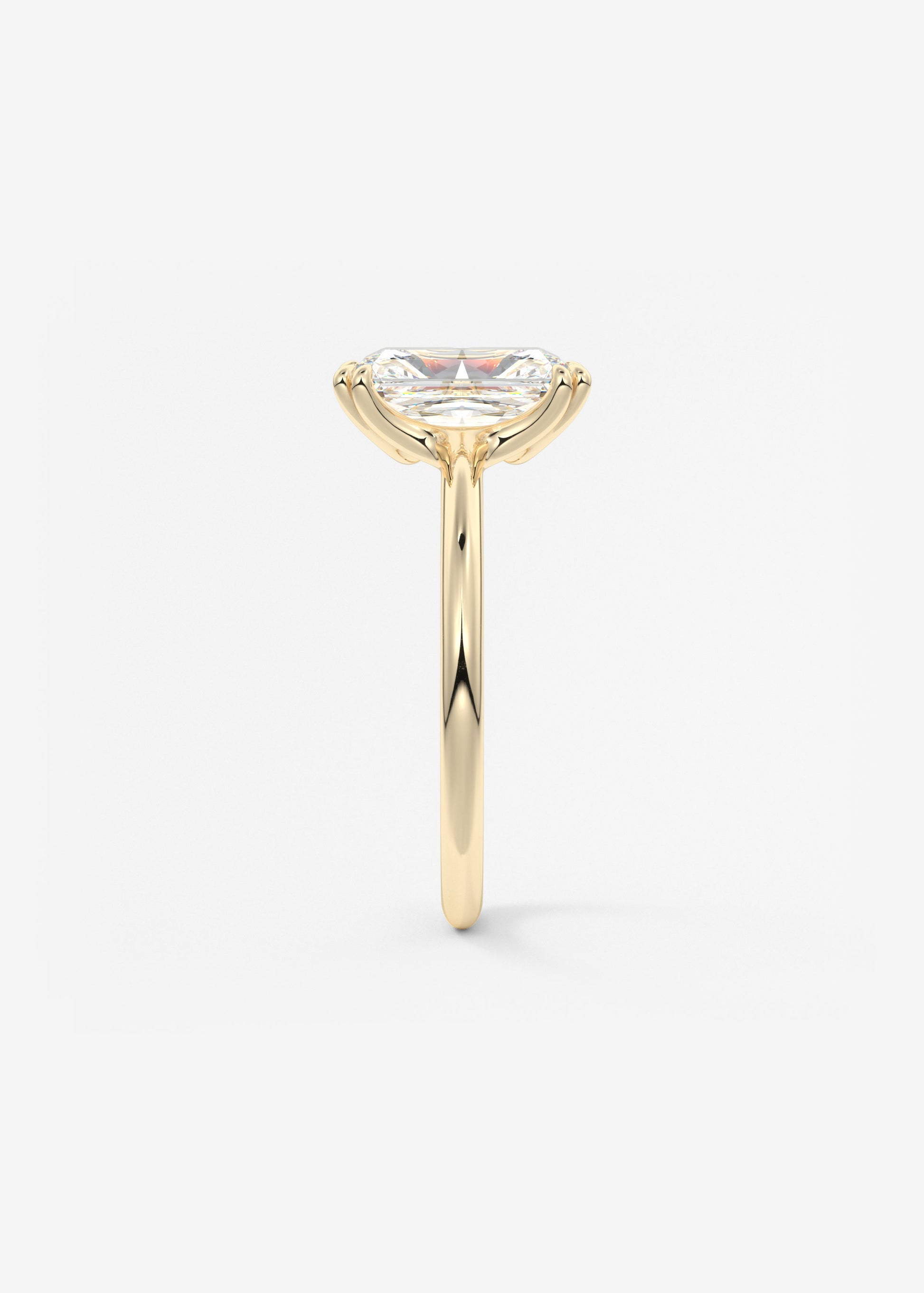 Oval Solitaire With Raised Basket Gallery Lab Grown Diamond Engagement Ring