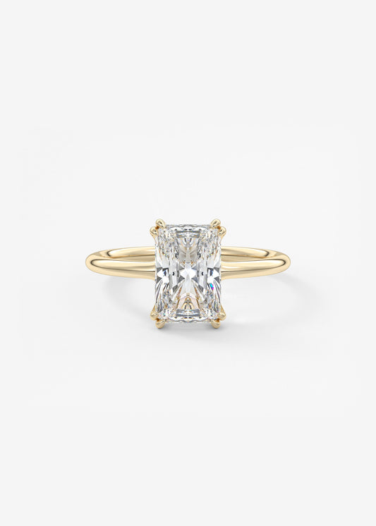 Oval Solitaire With Raised Basket Gallery Lab Grown Diamond Engagement Ring