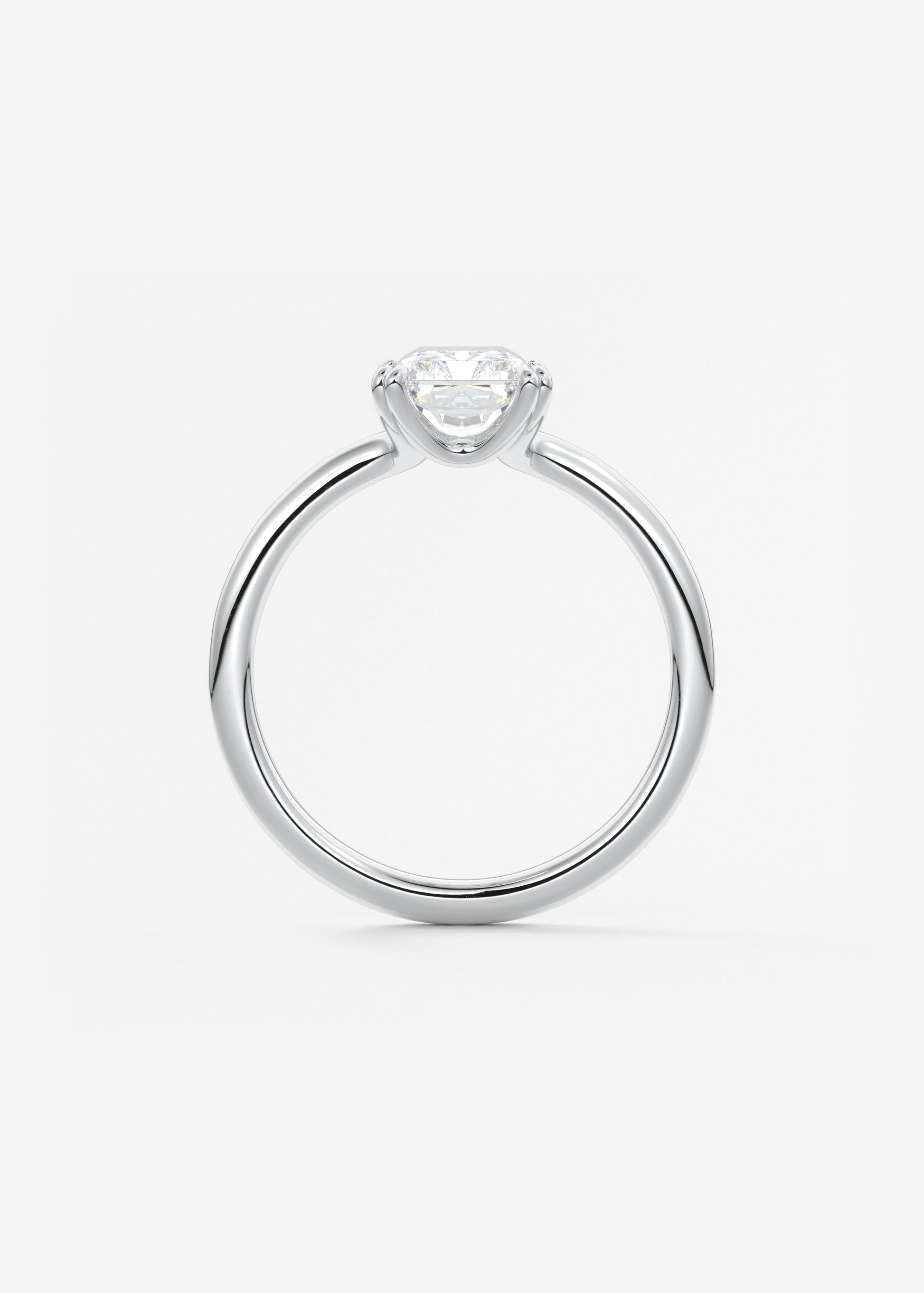 Oval Solitaire With Raised Basket Gallery Lab Grown Diamond Engagement Ring