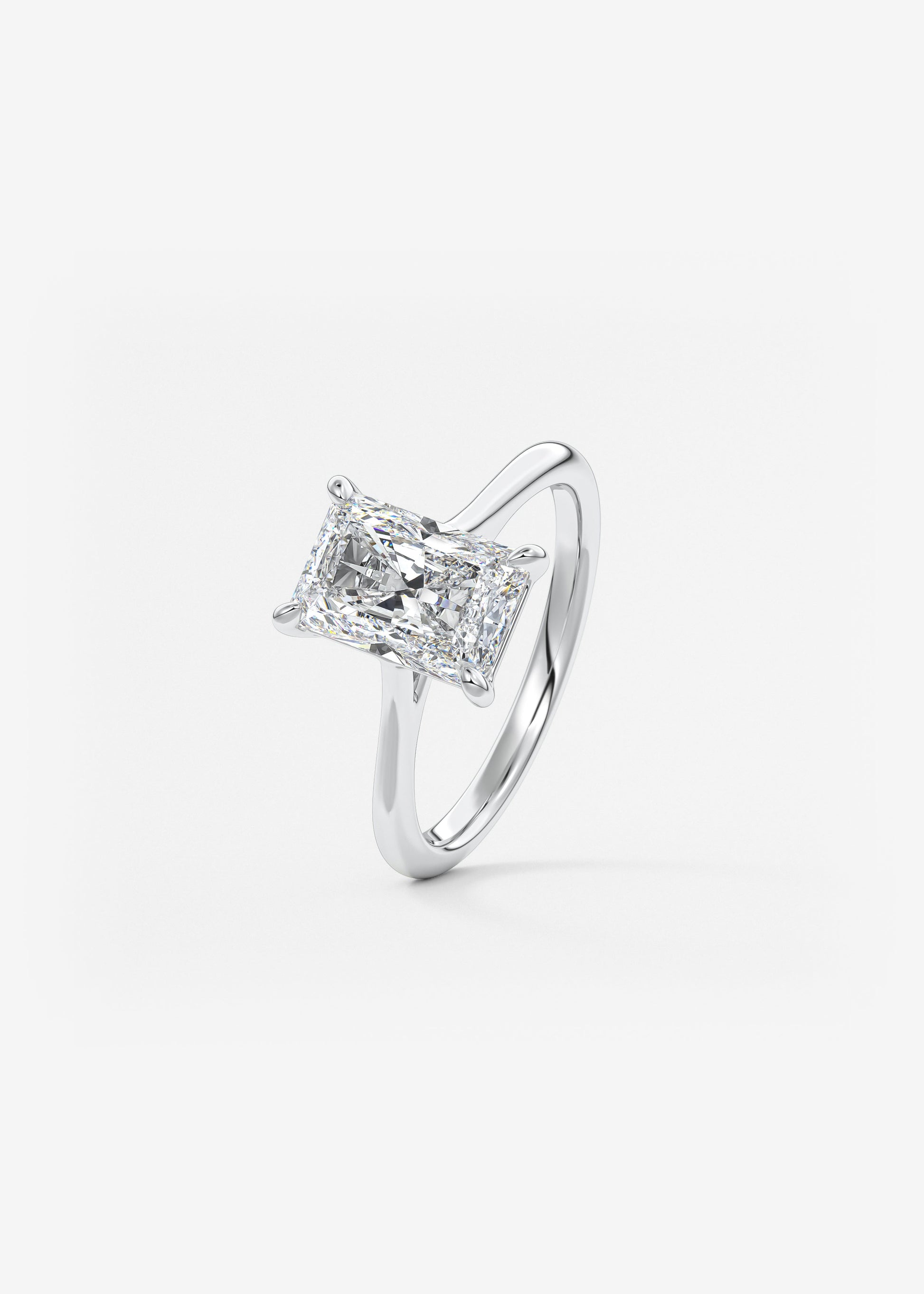 Oval Solitaire With Raised Basket Gallery Lab Grown Diamond Engagement Ring