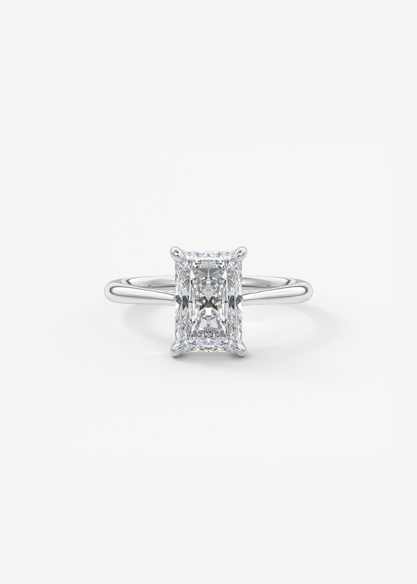 Oval Solitaire With Raised Basket Gallery Lab Grown Diamond Engagement Ring