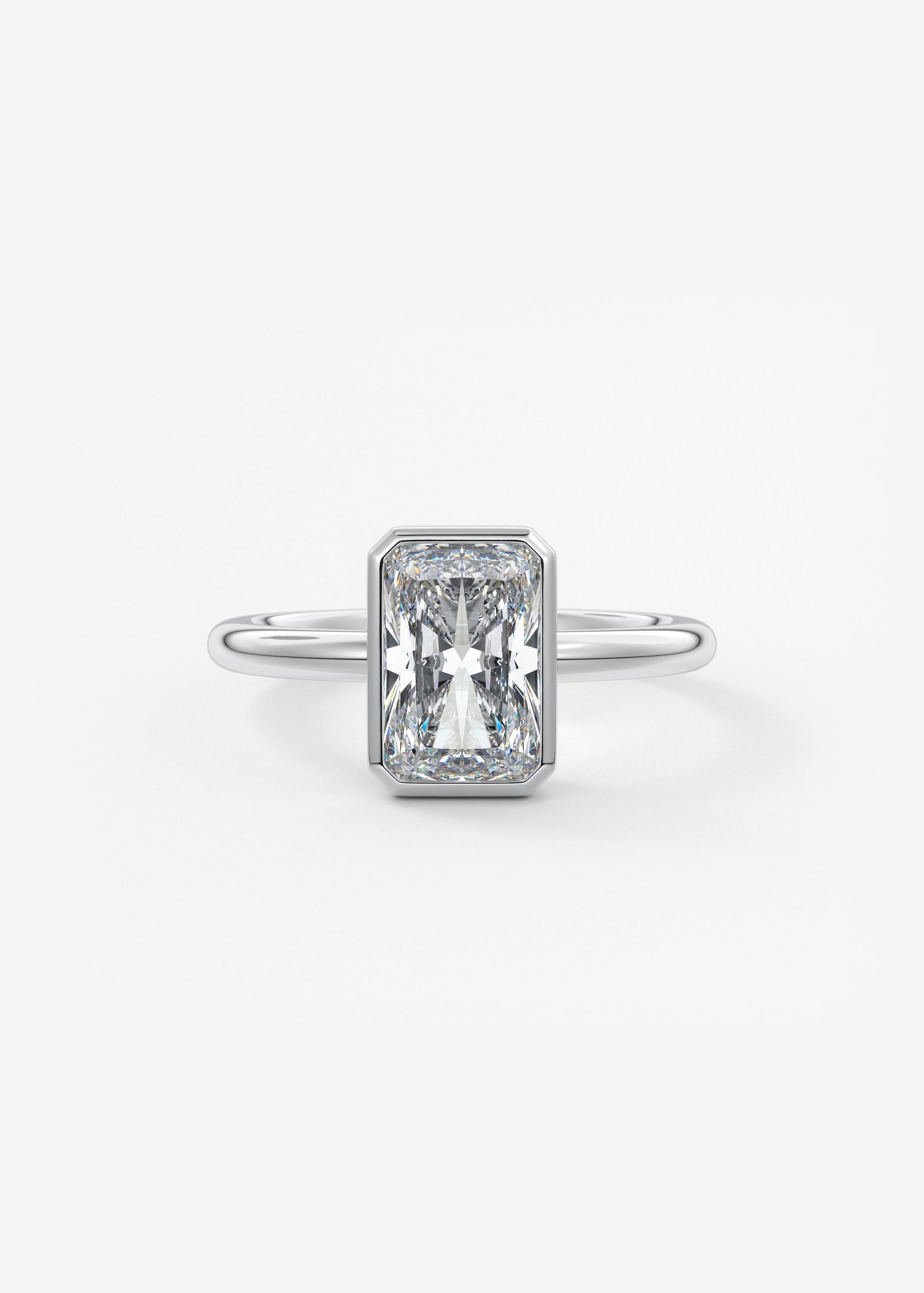 Oval Solitaire With Raised Basket Gallery Lab Grown Diamond Engagement Ring