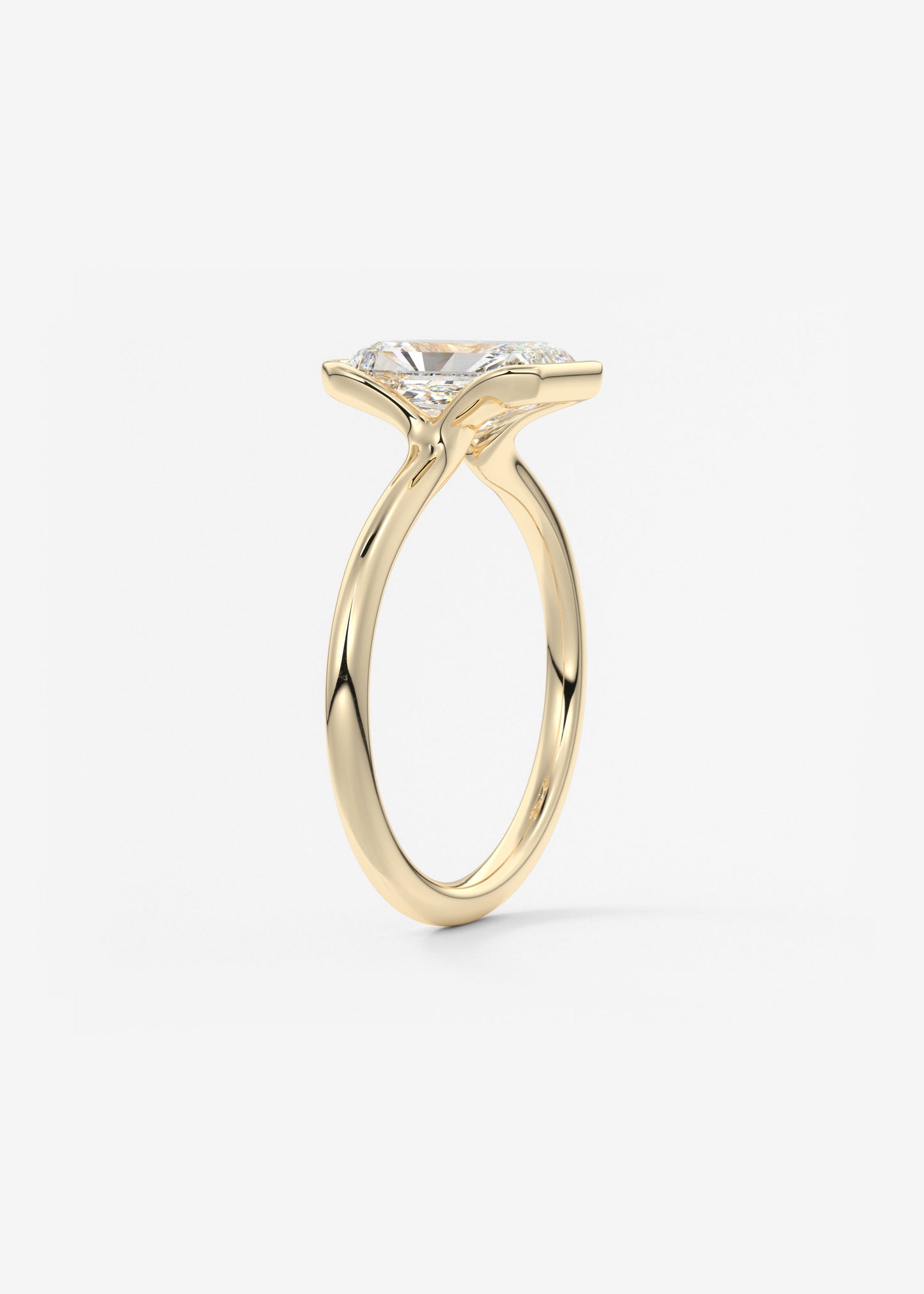 Oval Solitaire With Raised Basket Gallery Lab Grown Diamond Engagement Ring