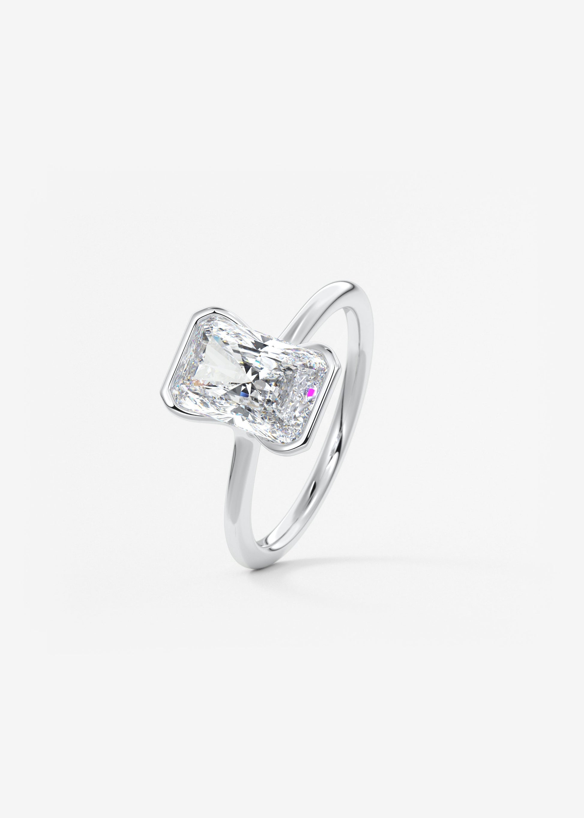 Oval Solitaire With Raised Basket Gallery Lab Grown Diamond Engagement Ring