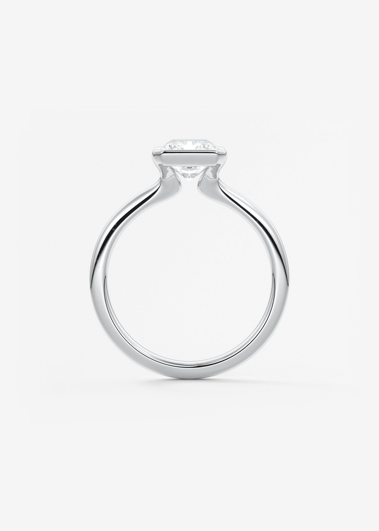Oval Solitaire With Raised Basket Gallery Lab Grown Diamond Engagement Ring