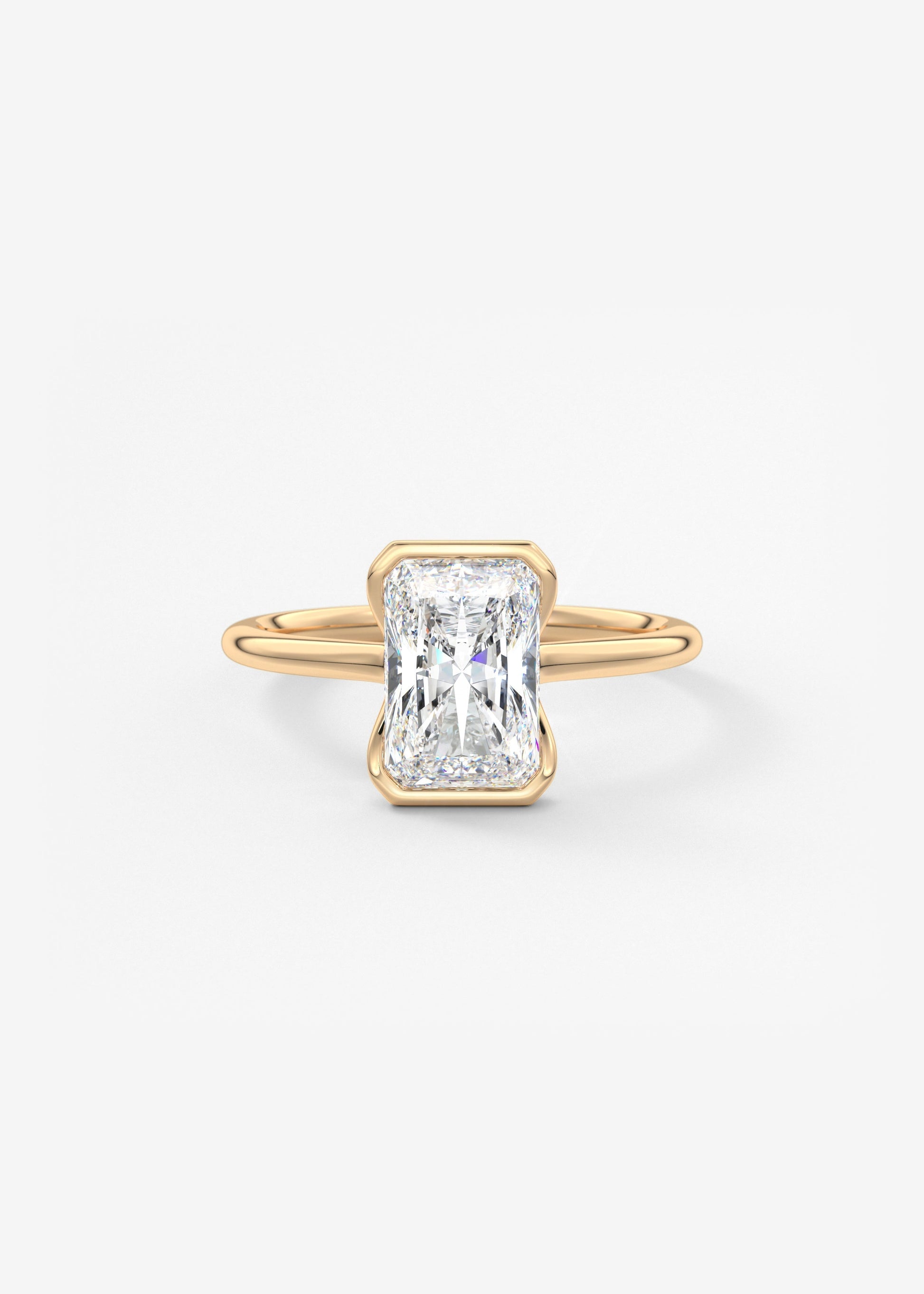 Oval Solitaire With Raised Basket Gallery Lab Grown Diamond Engagement Ring