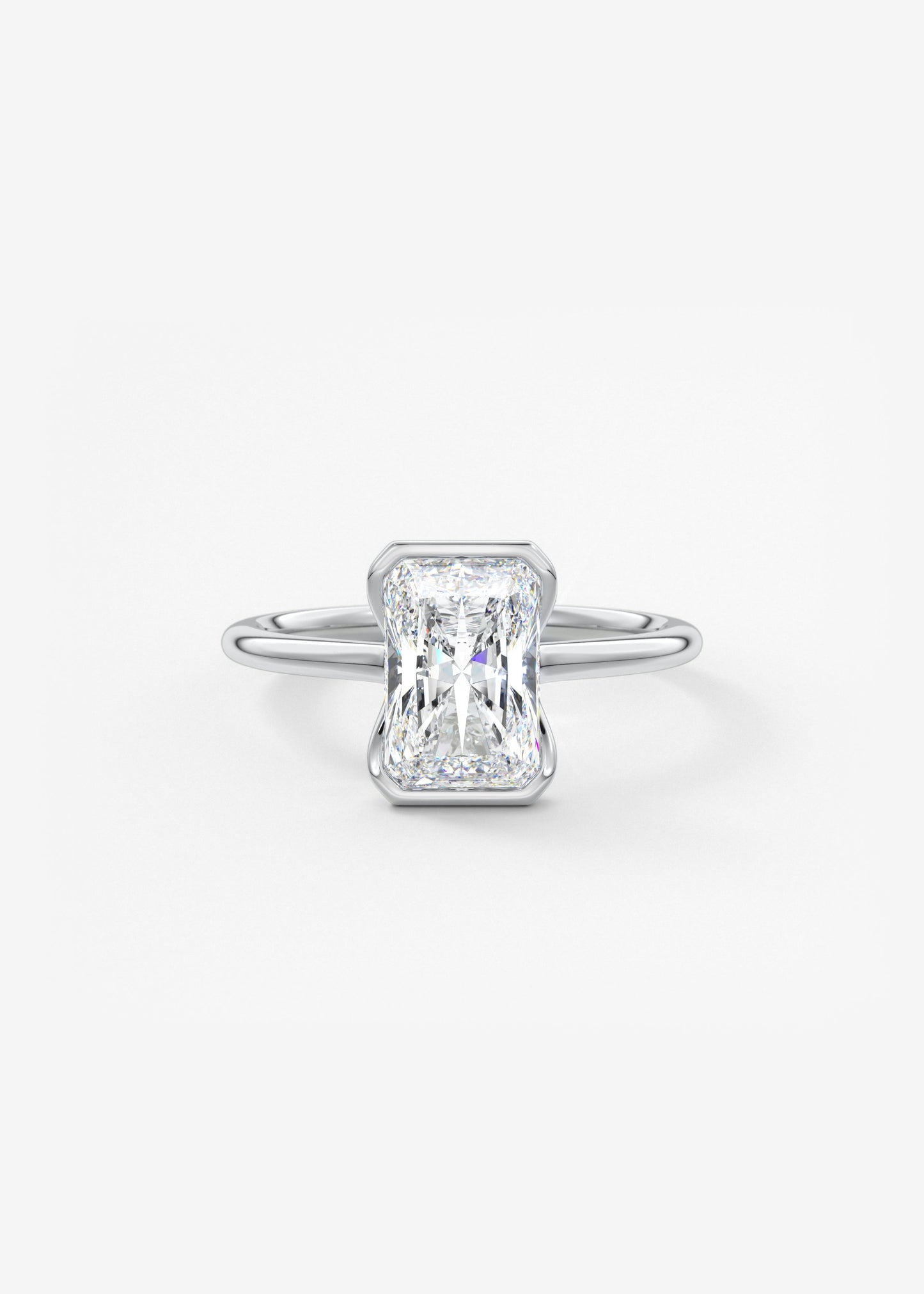 Oval Solitaire With Raised Basket Gallery Lab Grown Diamond Engagement Ring
