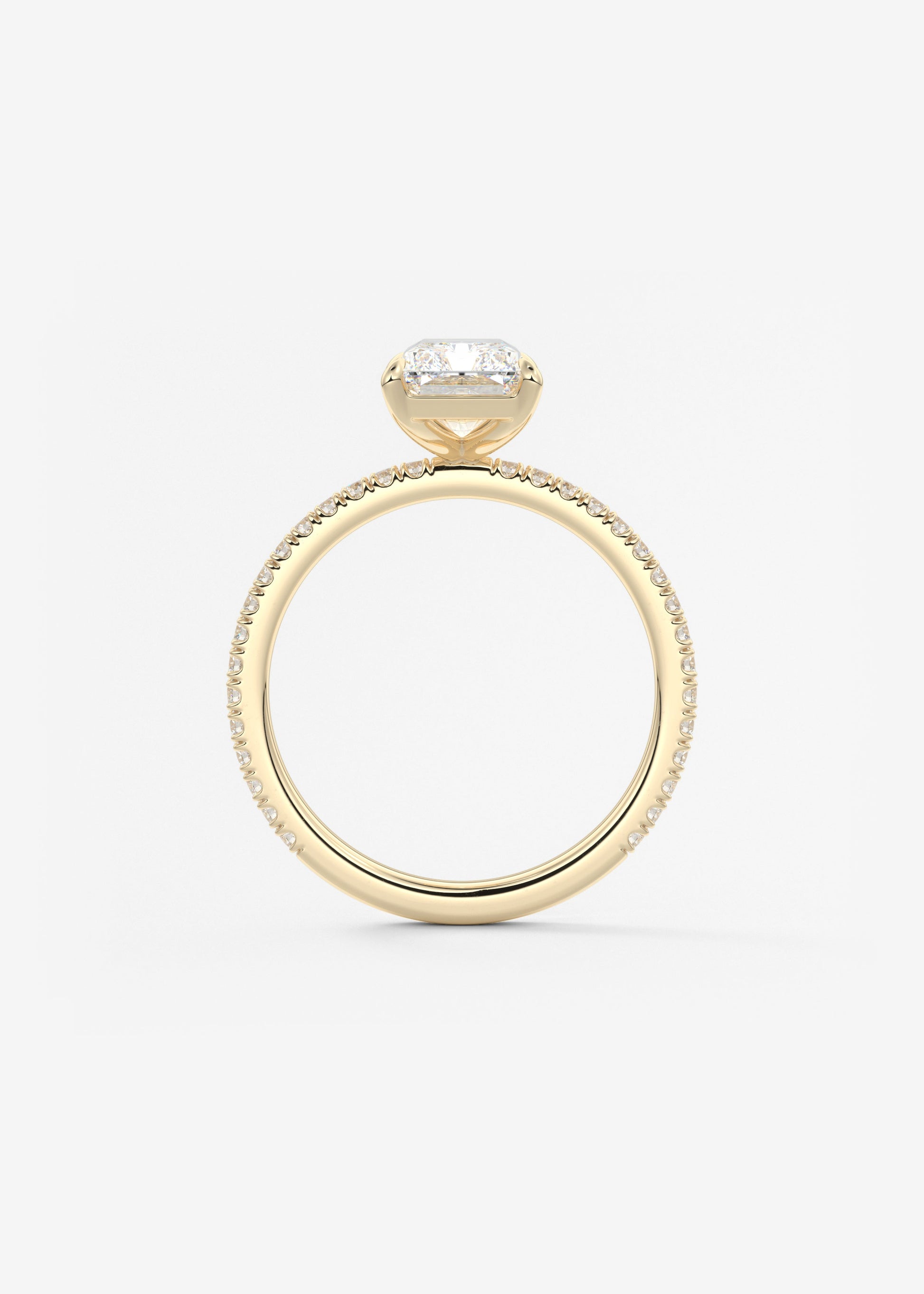 Oval Solitaire With Raised Basket Gallery Lab Grown Diamond Engagement Ring