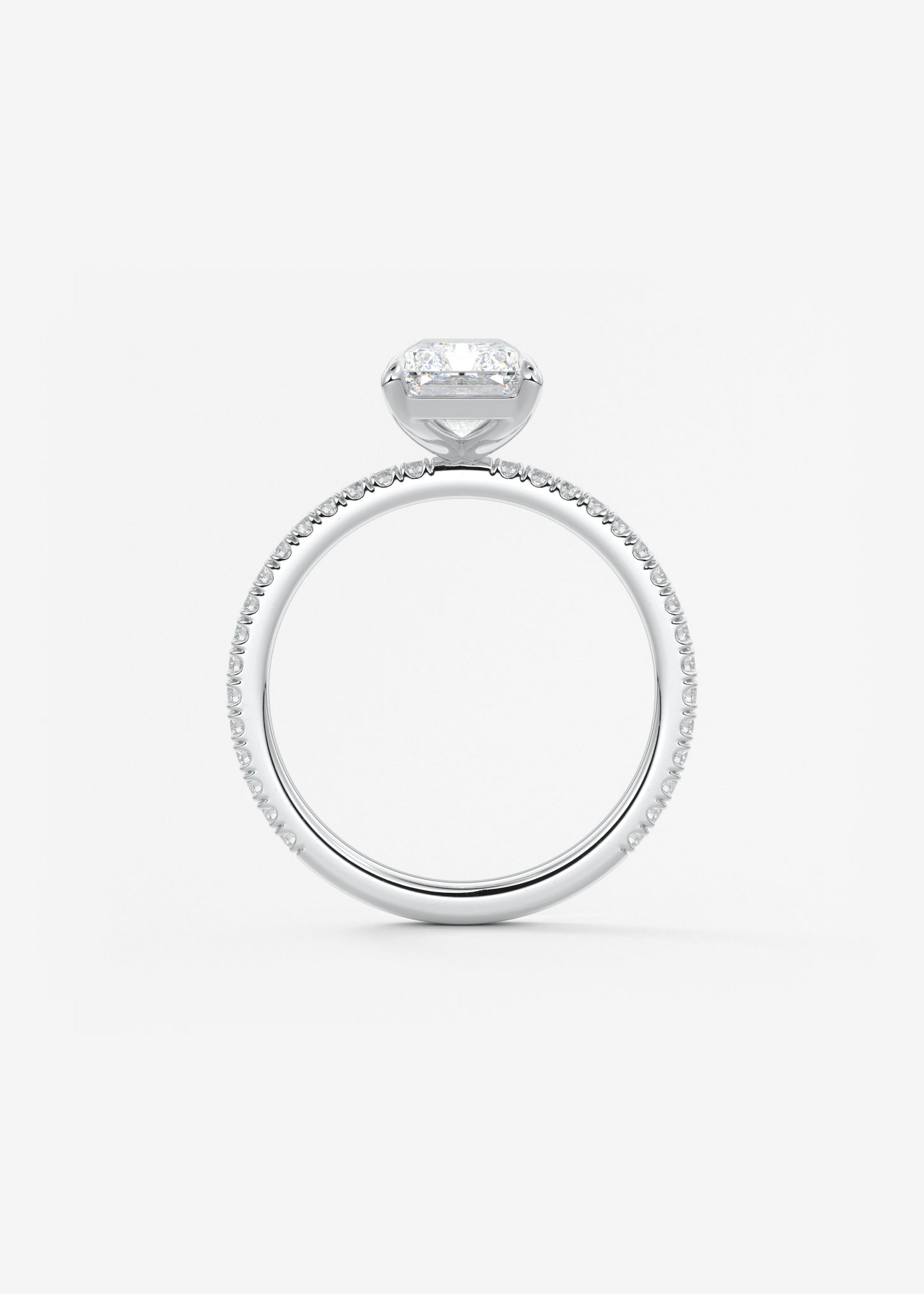 Oval Solitaire With Raised Basket Gallery Lab Grown Diamond Engagement Ring