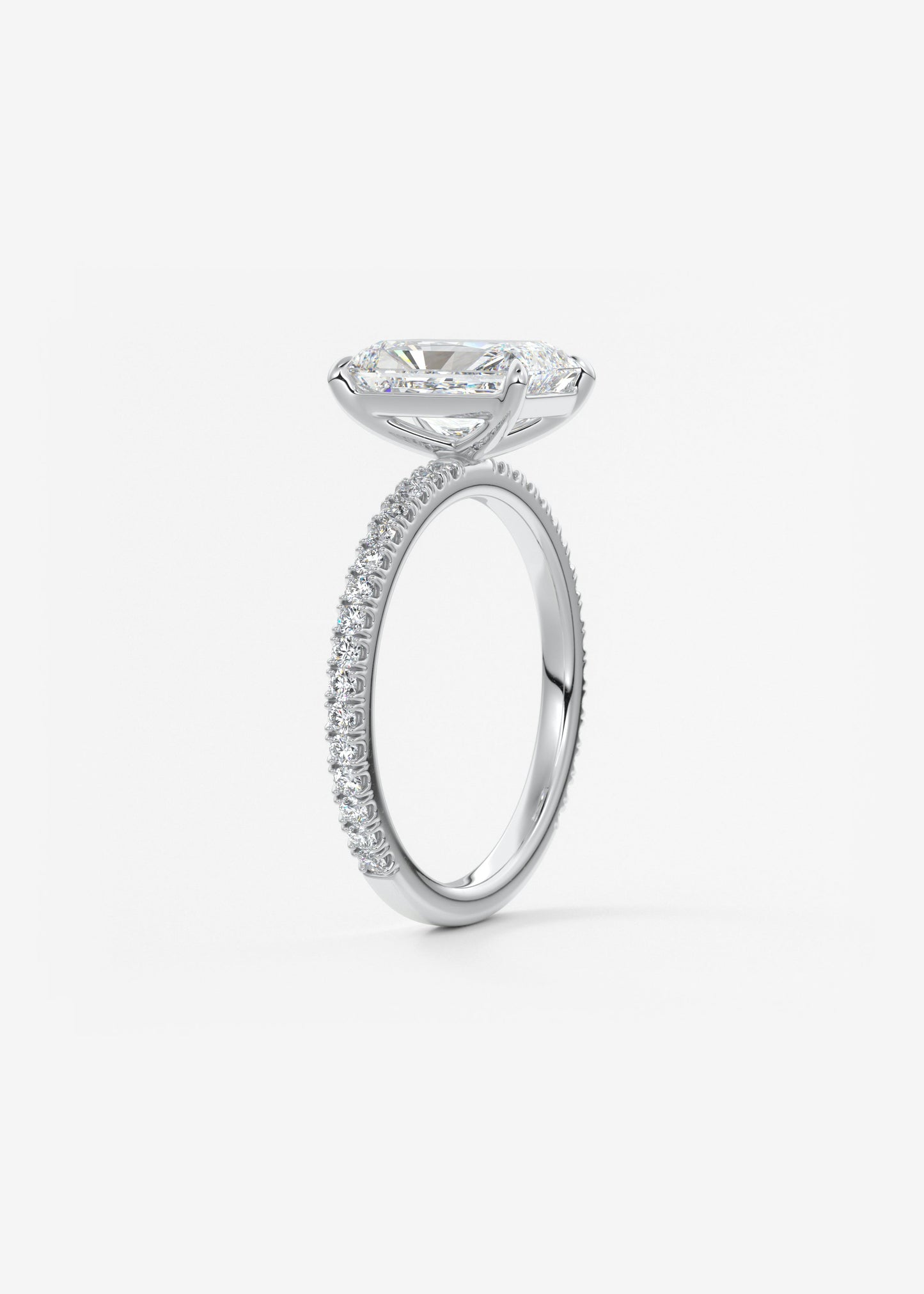 Oval Solitaire With Raised Basket Gallery Lab Grown Diamond Engagement Ring