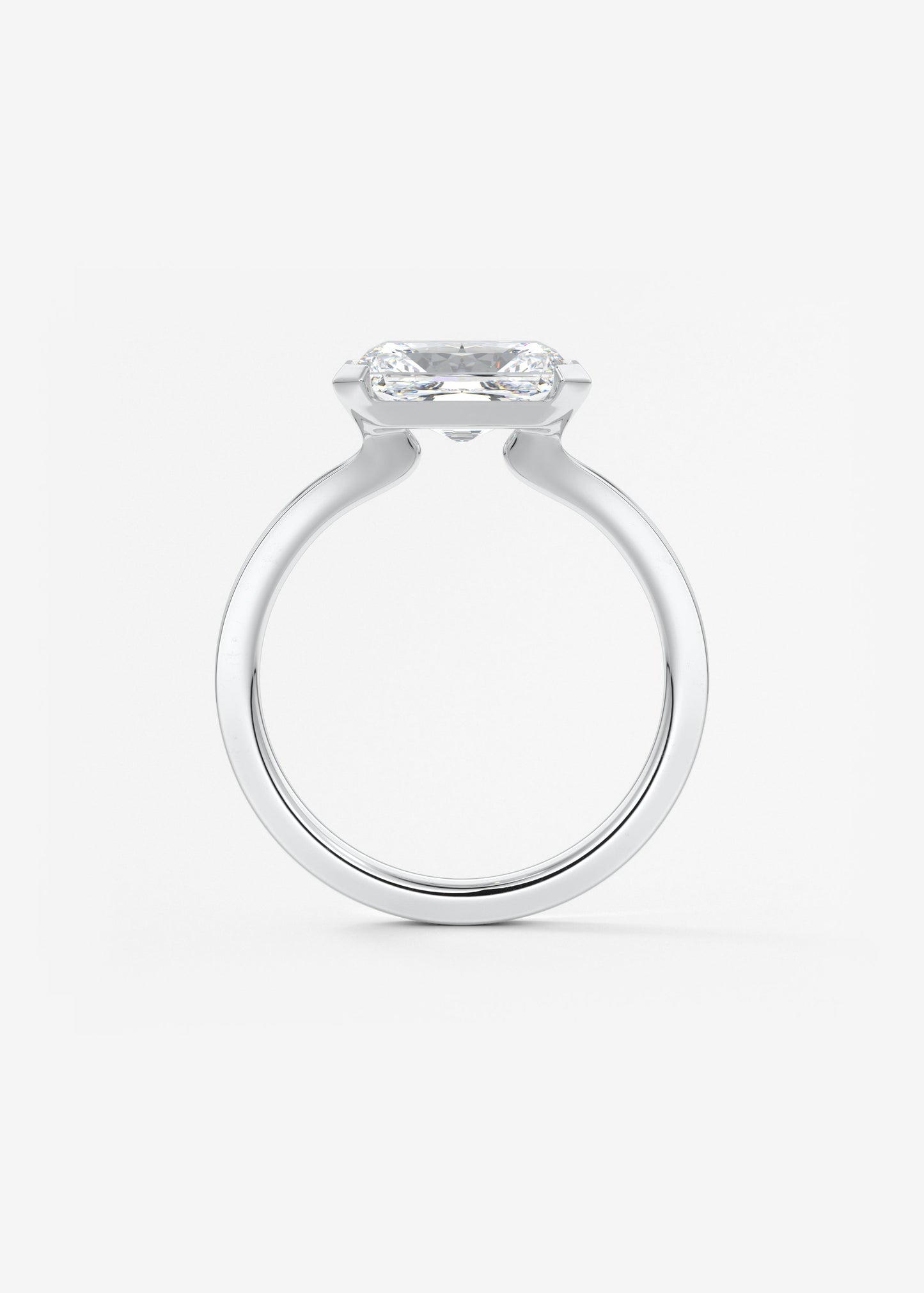 Oval Solitaire With Raised Basket Gallery Lab Grown Diamond Engagement Ring
