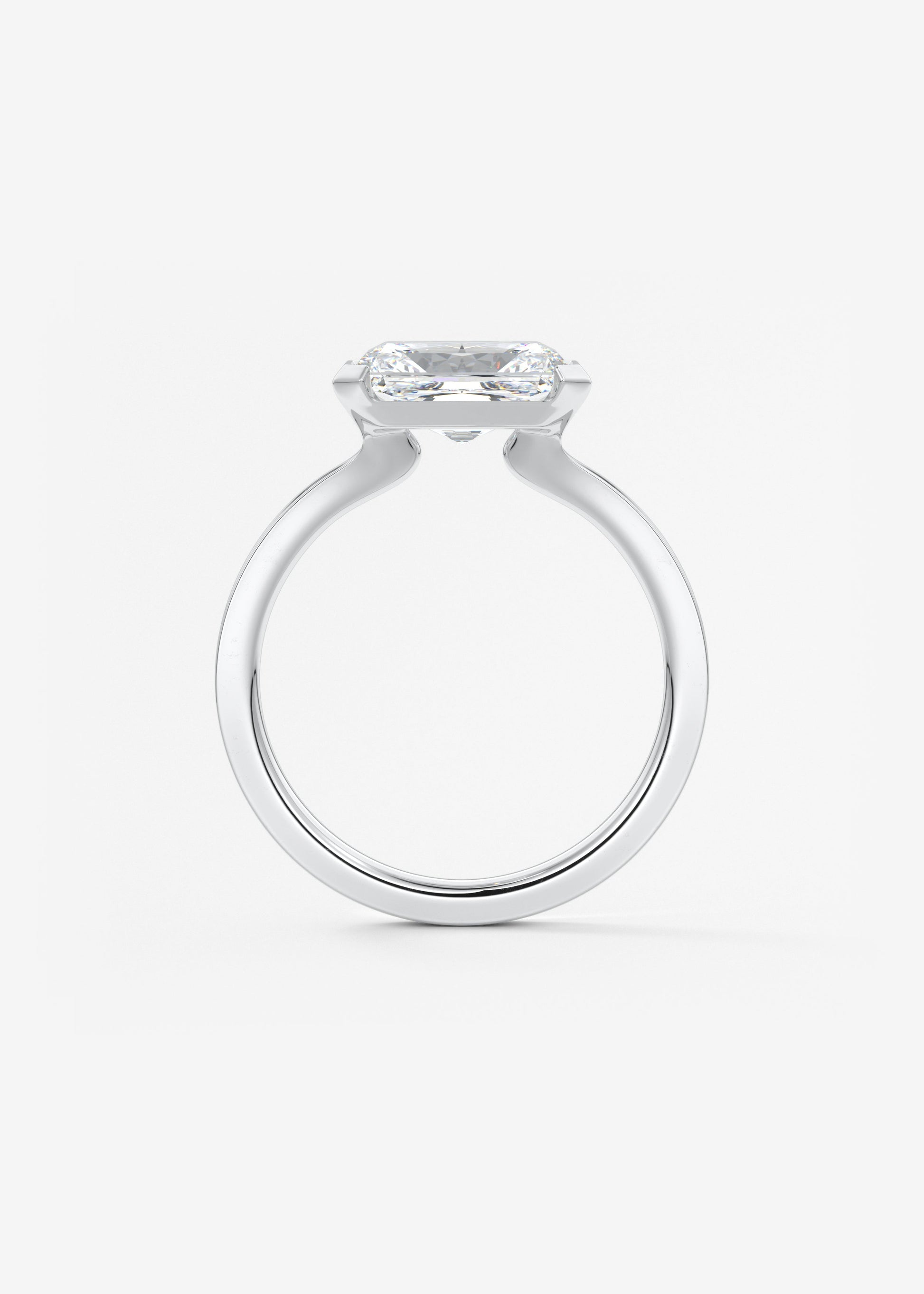 Oval Solitaire With Raised Basket Gallery Lab Grown Diamond Engagement Ring