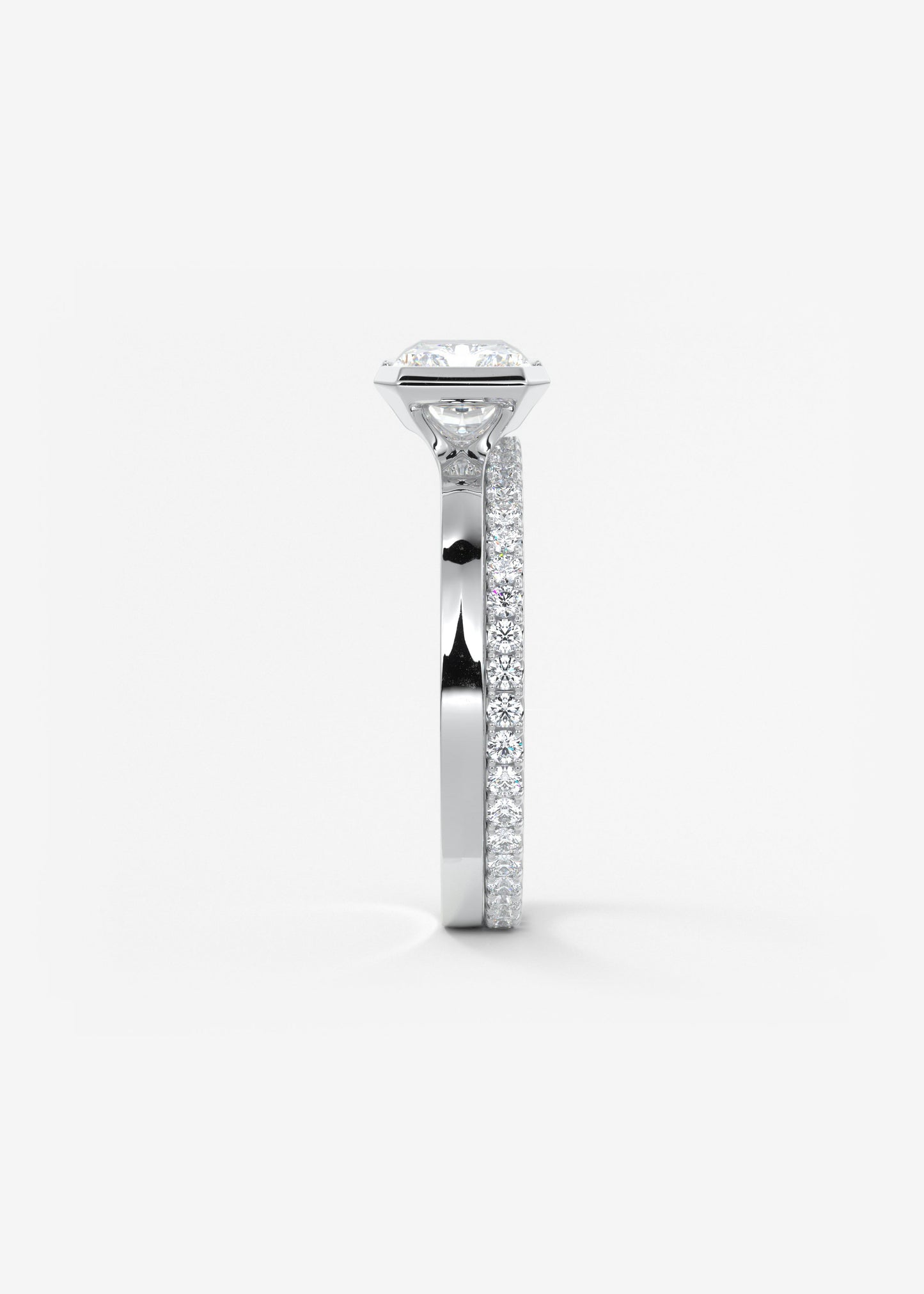 Oval Solitaire With Raised Basket Gallery Lab Grown Diamond Engagement Ring