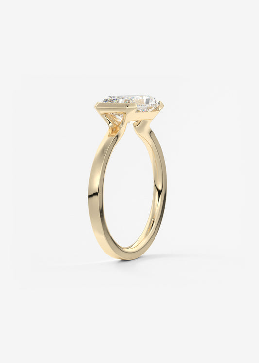 Oval Solitaire With Raised Basket Gallery Lab Grown Diamond Engagement Ring