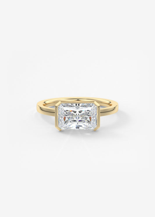 Oval Solitaire With Raised Basket Gallery Lab Grown Diamond Engagement Ring