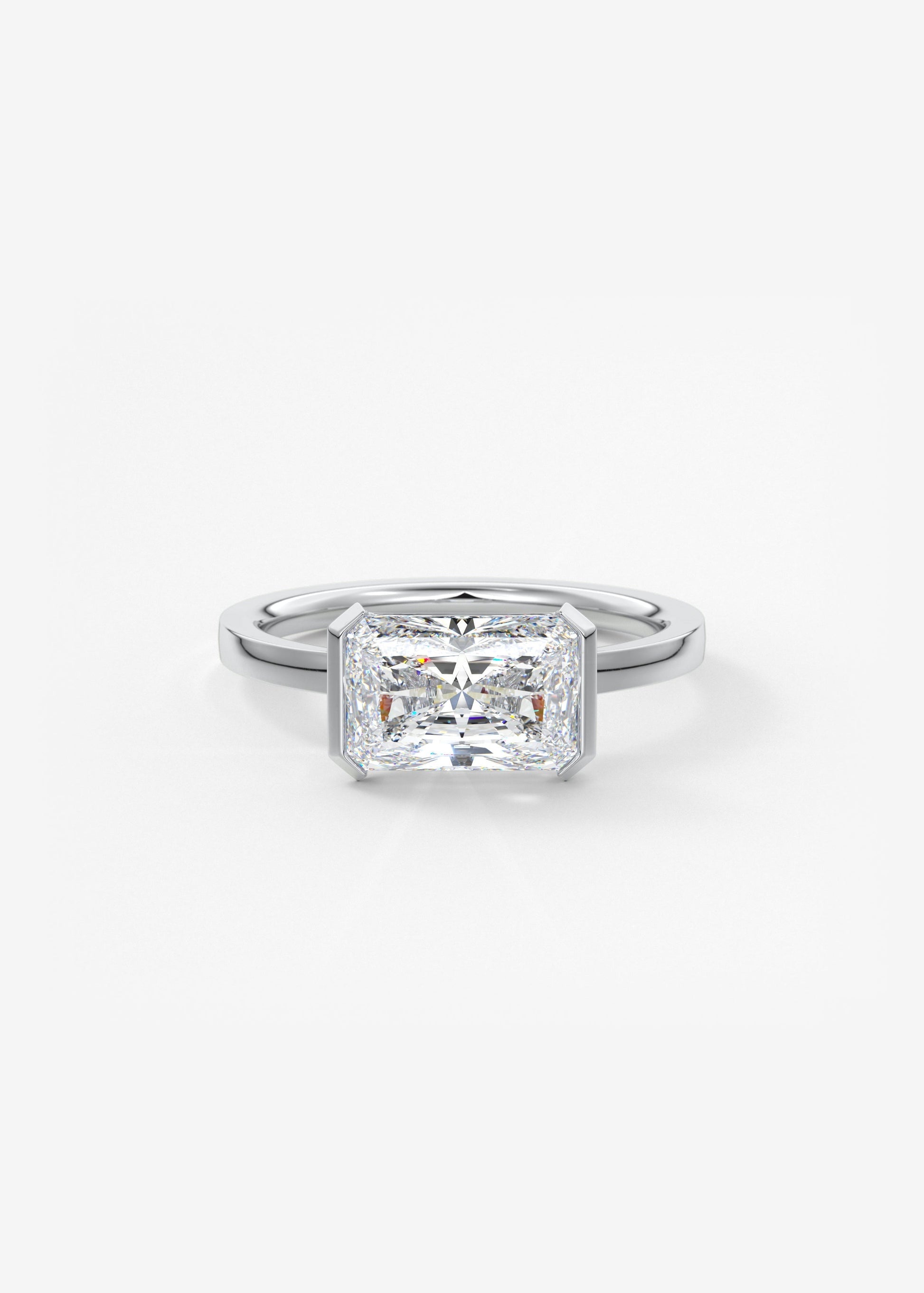 Oval Solitaire With Raised Basket Gallery Lab Grown Diamond Engagement Ring