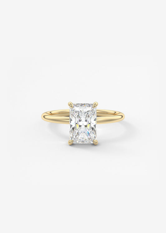 Oval Solitaire With Raised Basket Gallery Lab Grown Diamond Engagement Ring