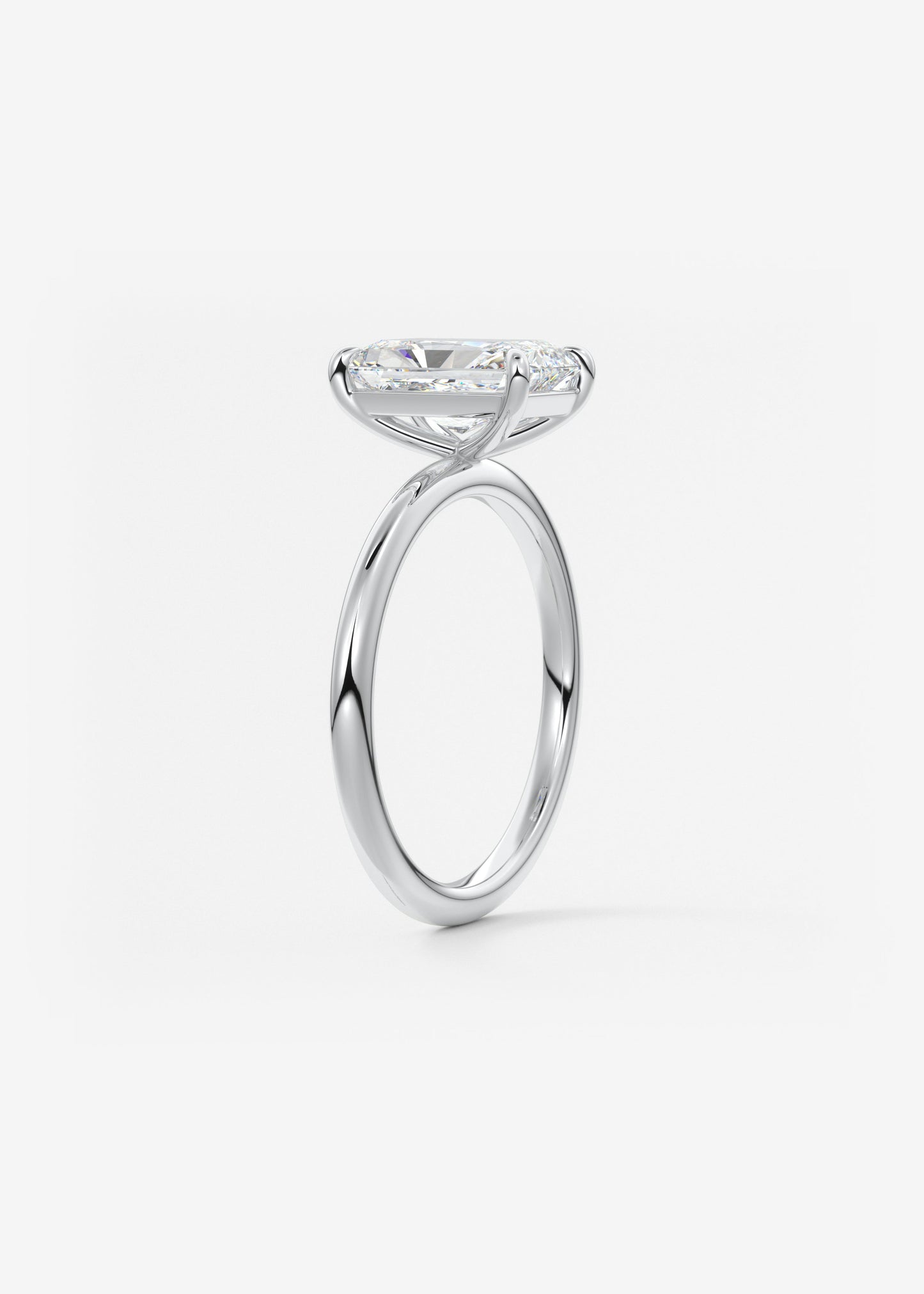 Oval Solitaire With Raised Basket Gallery Lab Grown Diamond Engagement Ring