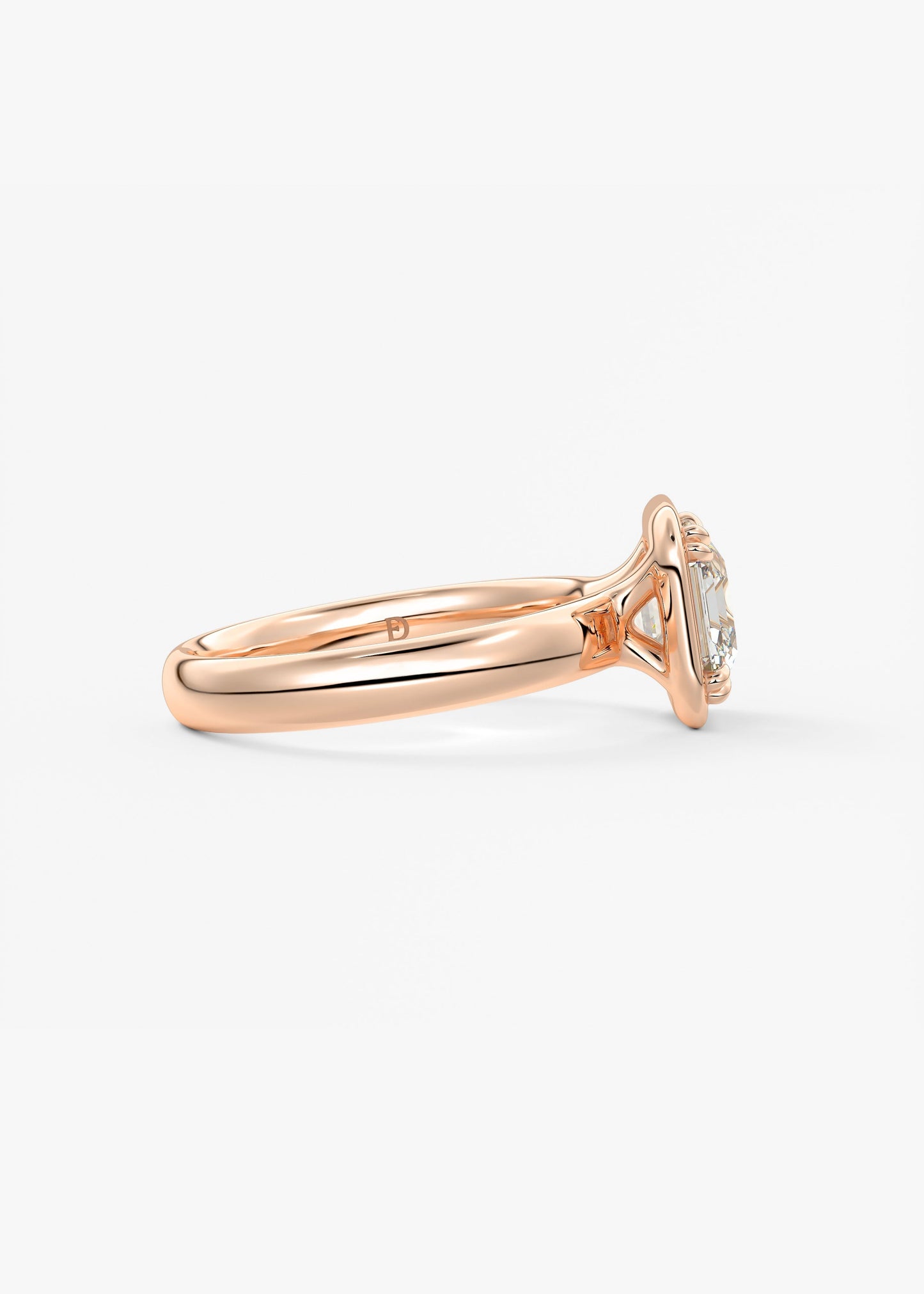 Oval Solitaire With Raised Basket Gallery Lab Grown Diamond Engagement Ring
