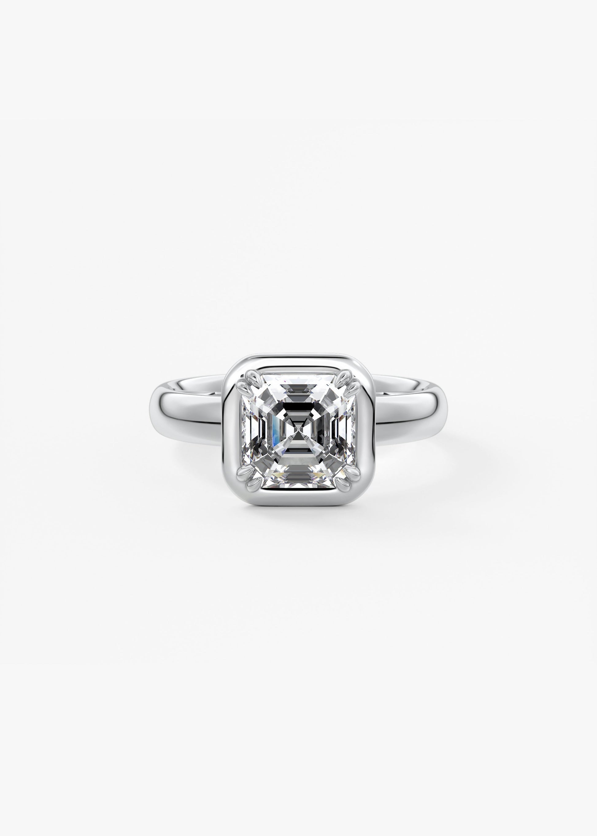 Oval Solitaire With Raised Basket Gallery Lab Grown Diamond Engagement Ring