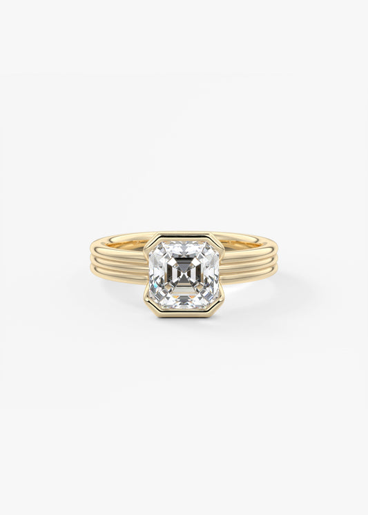 Oval Solitaire With Raised Basket Gallery Lab Grown Diamond Engagement Ring