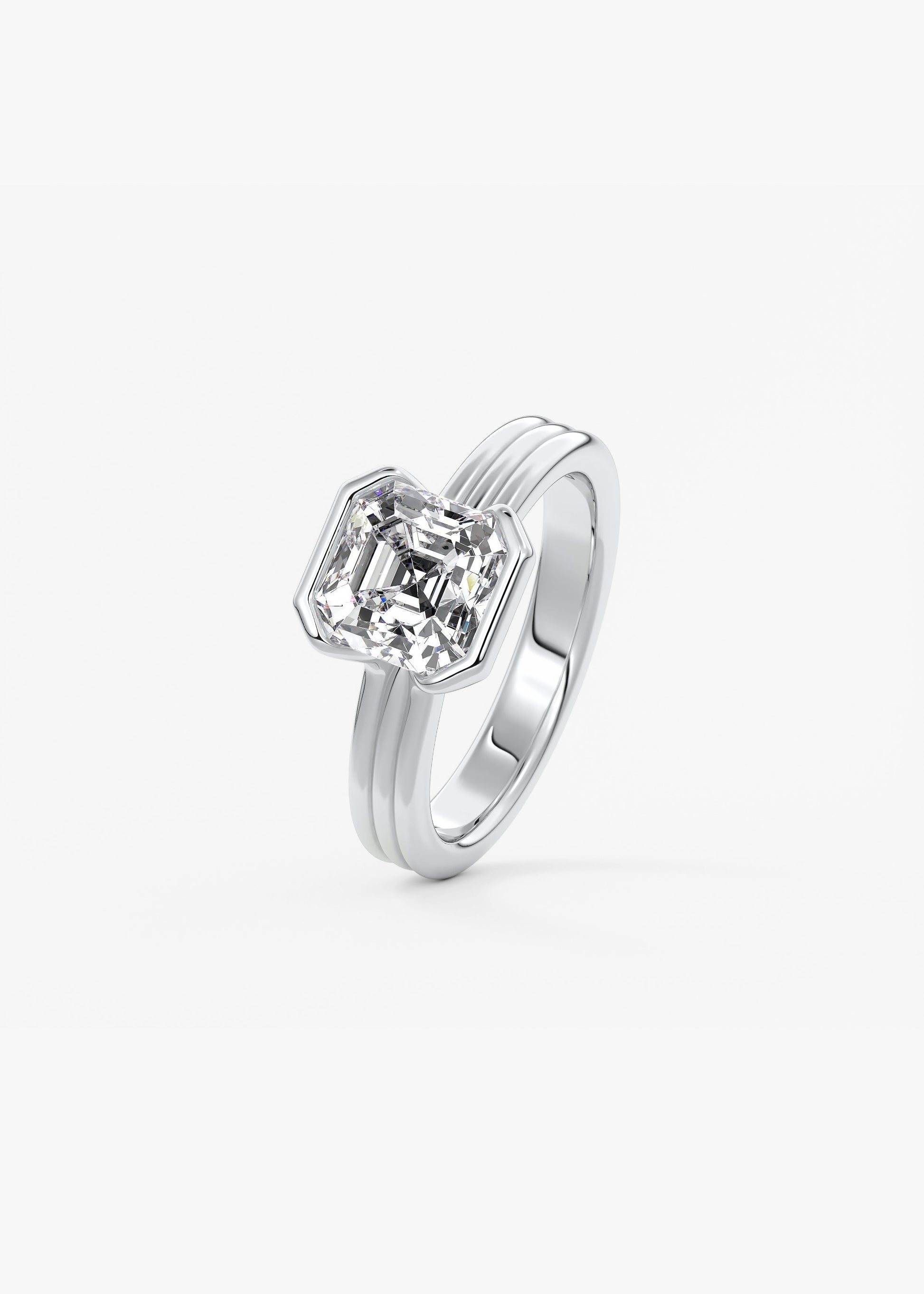 Oval Solitaire With Raised Basket Gallery Lab Grown Diamond Engagement Ring