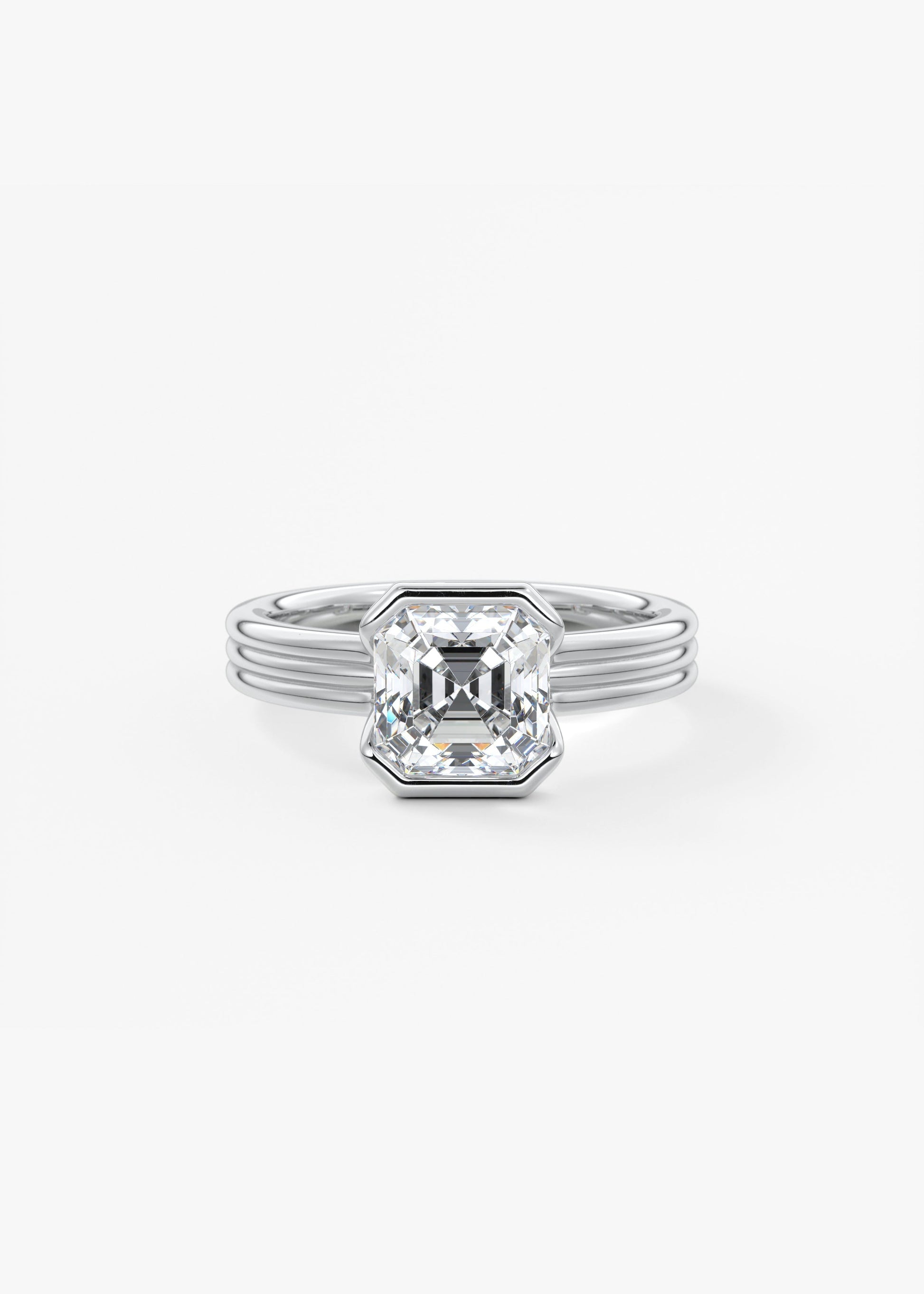 Oval Solitaire With Raised Basket Gallery Lab Grown Diamond Engagement Ring