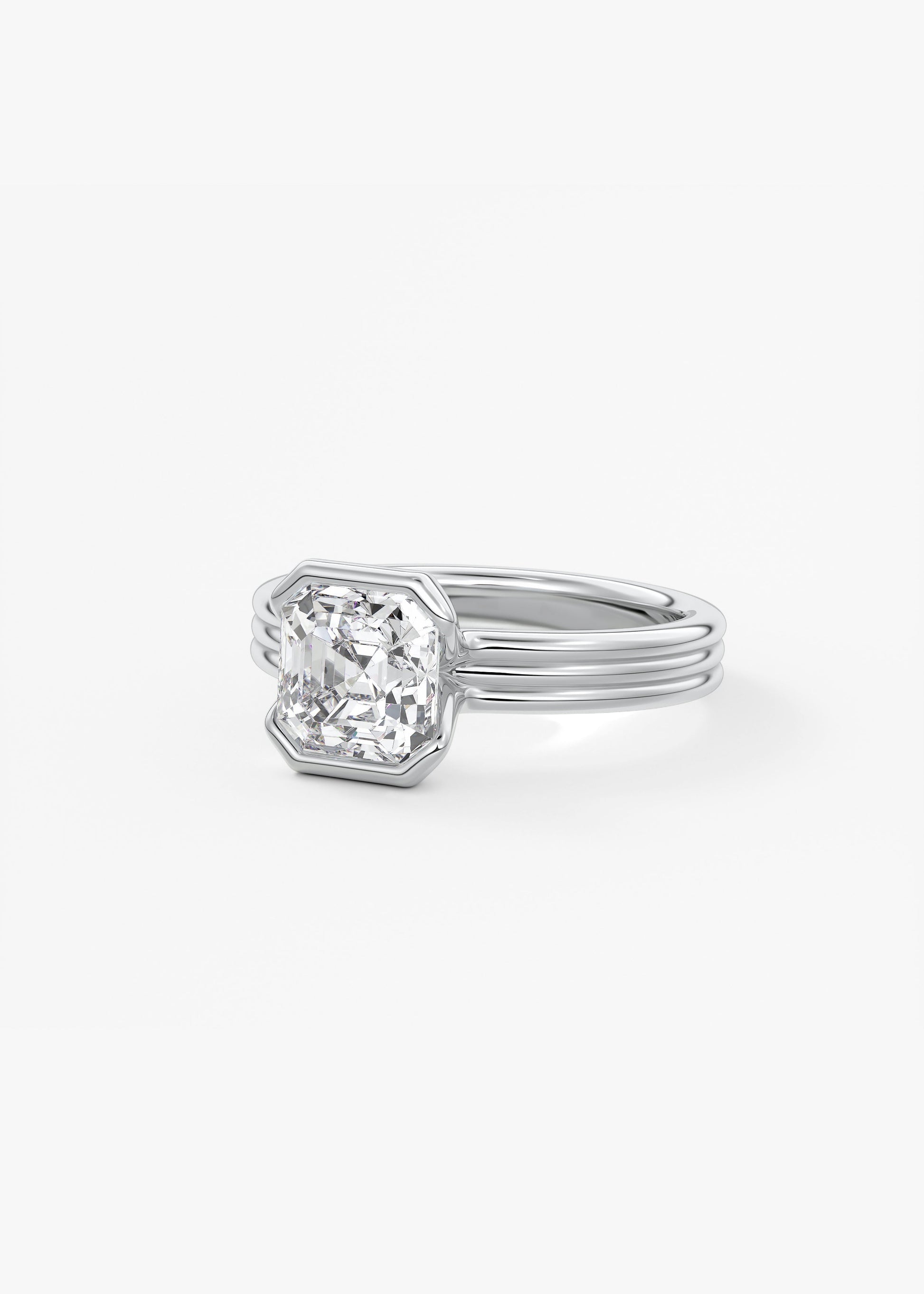 Oval Solitaire With Raised Basket Gallery Lab Grown Diamond Engagement Ring