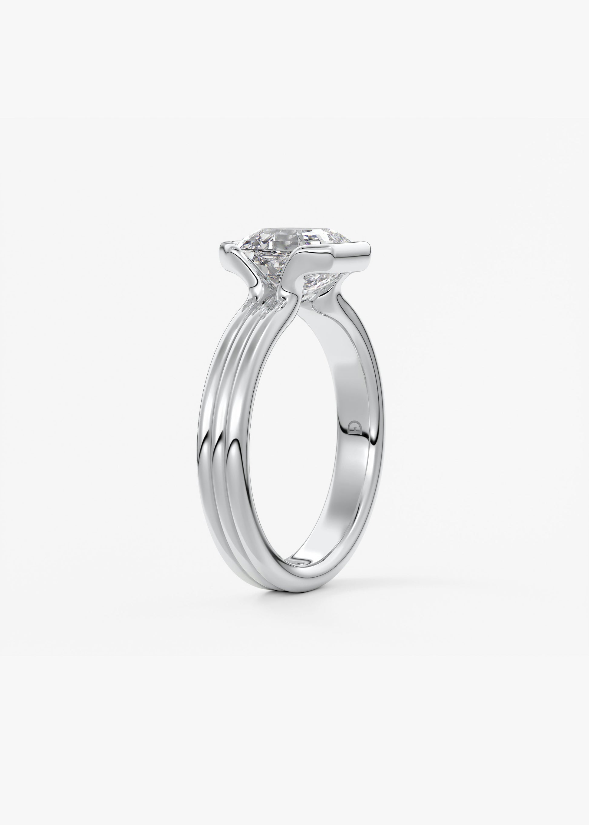 Oval Solitaire With Raised Basket Gallery Lab Grown Diamond Engagement Ring