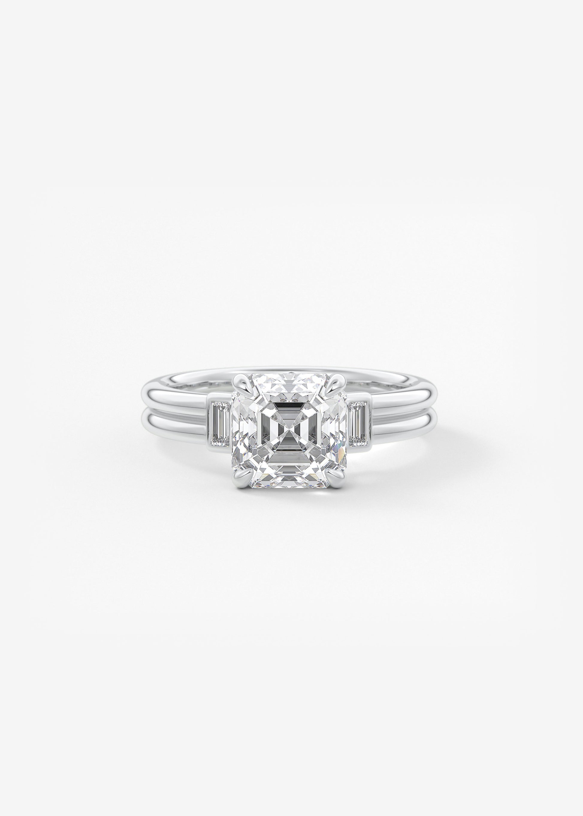 Oval Solitaire With Raised Basket Gallery Lab Grown Diamond Engagement Ring