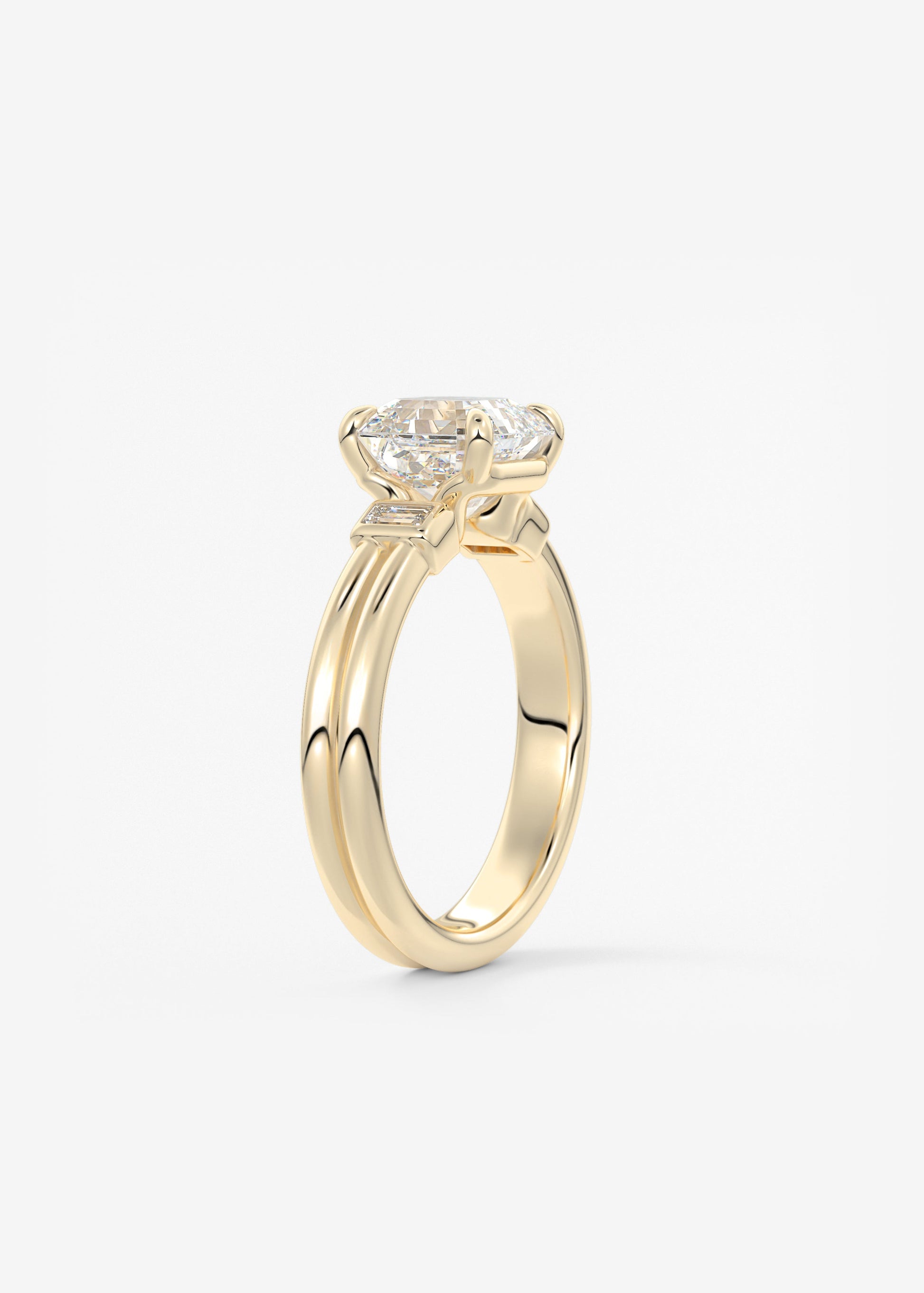 Oval Solitaire With Raised Basket Gallery Lab Grown Diamond Engagement Ring