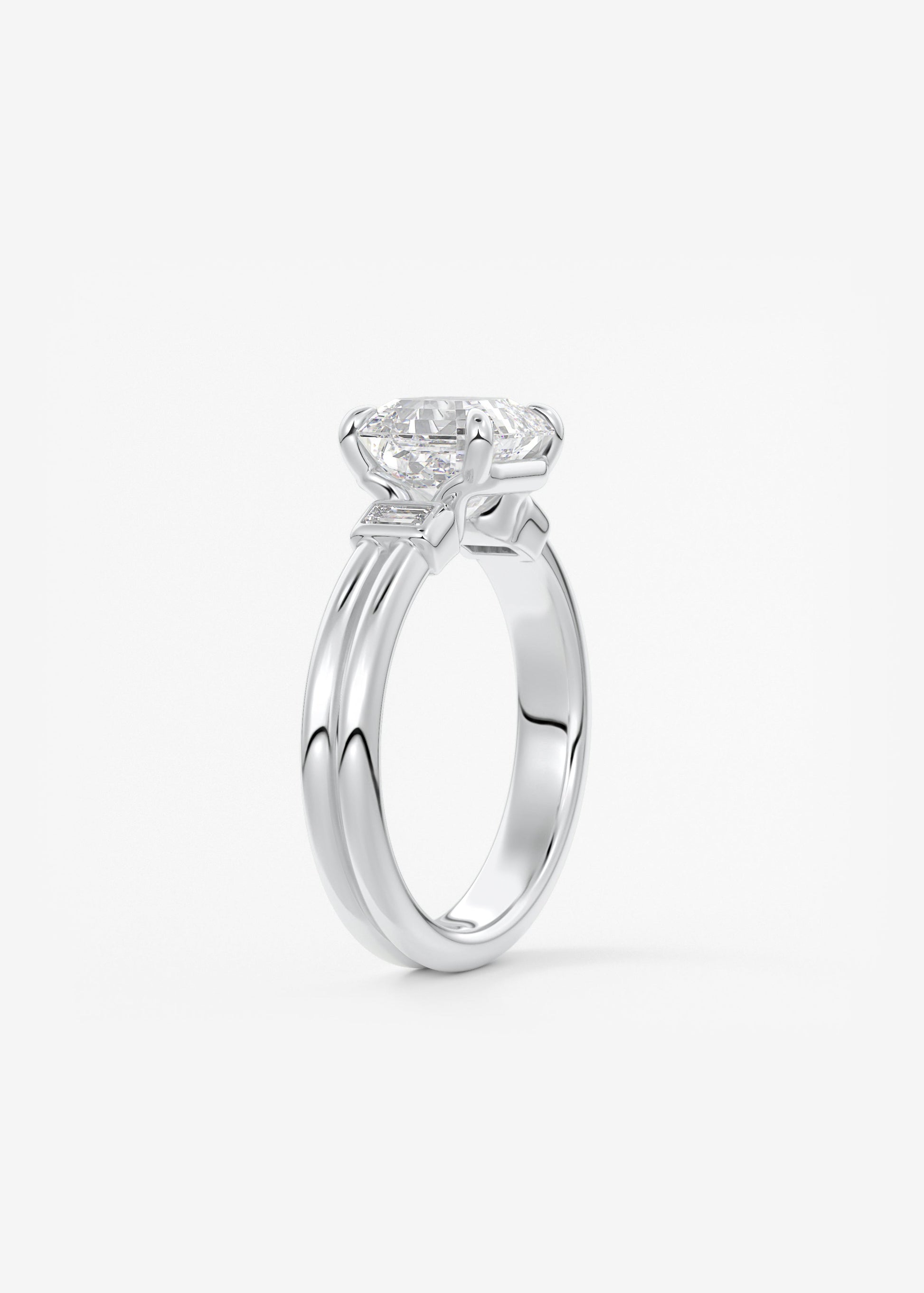 Oval Solitaire With Raised Basket Gallery Lab Grown Diamond Engagement Ring